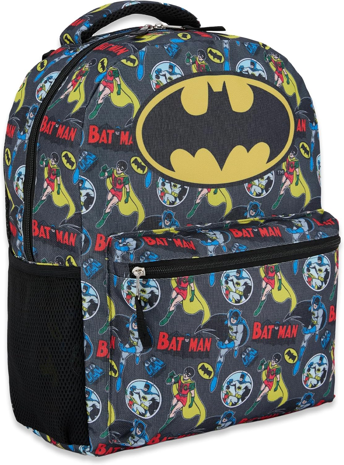 DC Comics Kids Batman Backpack - Batman, Superman, the Joker Bookbag for Boys Girls Toddlers and Adults School Bag