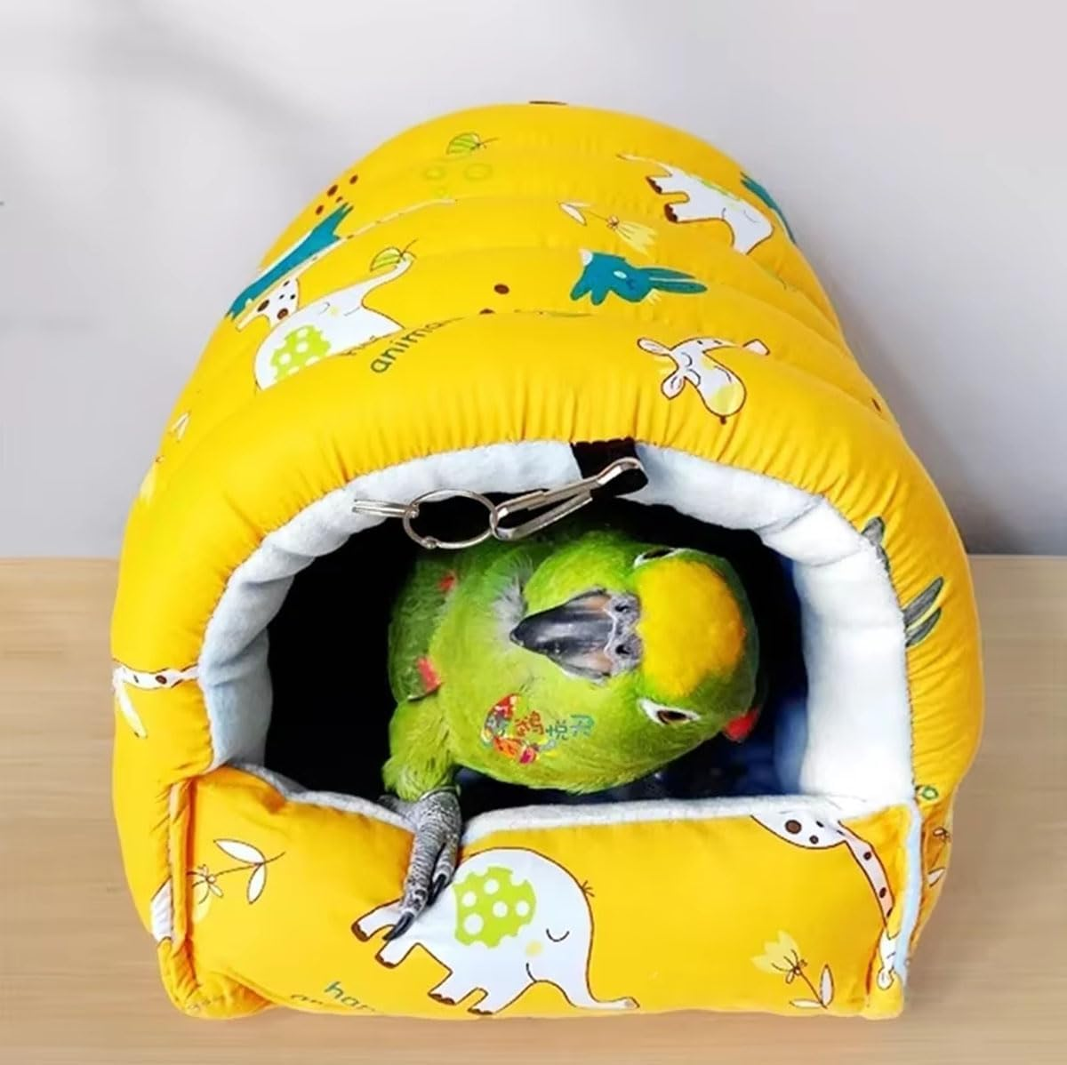 Bird Hanging Hammock Winter Warm Parrot Nest House Bed Plush Snuggle Pet Cave Hammock Toy for Conure Lovebird Budgie Parakeet Cockatiel Cage Accessory (Small) image number 4