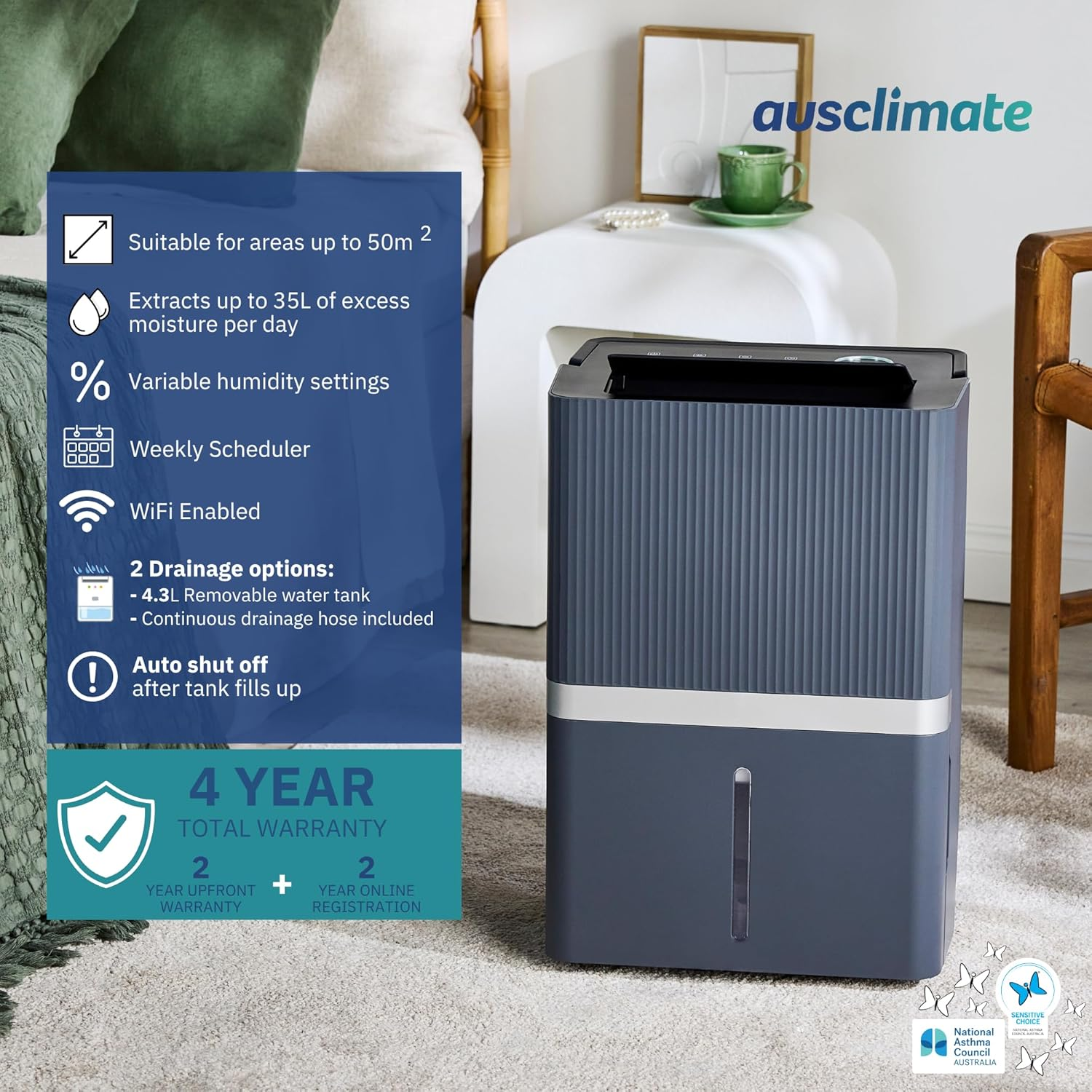 Ausclimate Large 35L Dehumidifier