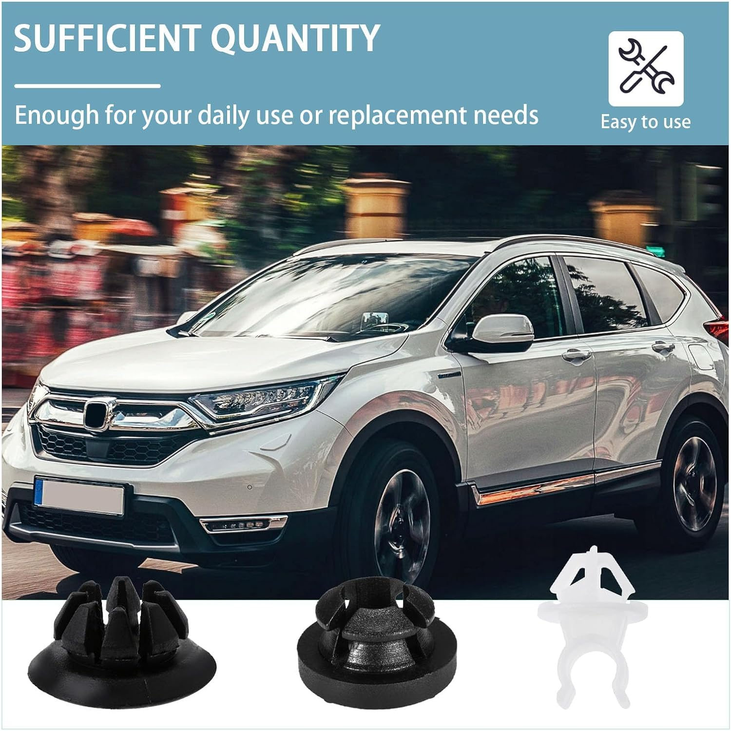 30 PCS Car Hood Prop Rod Holder Clips, Auto Engine Hood Support Rod, Vehicle Hood Grommet Clips for Most Cars, Bracket Decorative Clip Compatible with 91503-SS0-003 image number 4