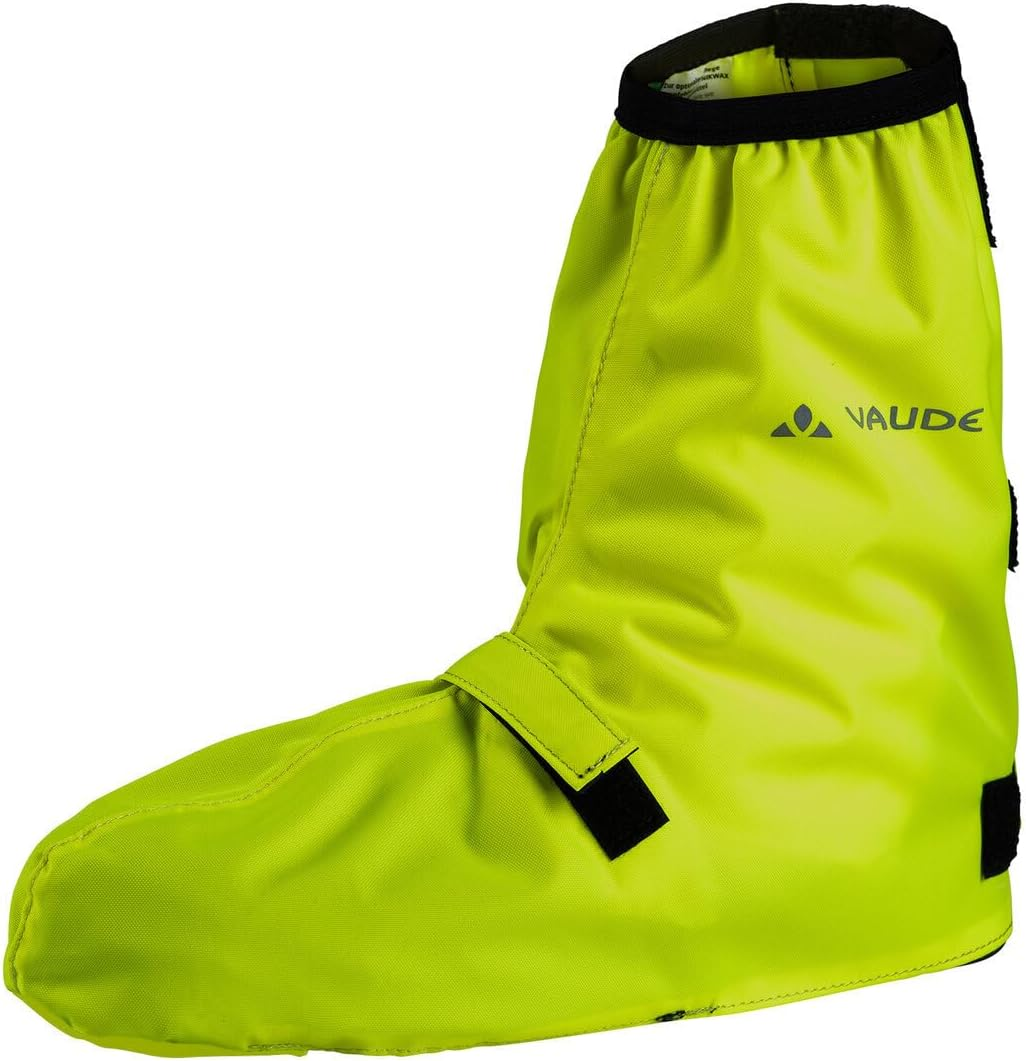 VAUDE Bike Gaiter Short - Waterproof Shoe Cover with Reflective Elements - Breathable Cycling Overshoes with Full Length Velcro Closure