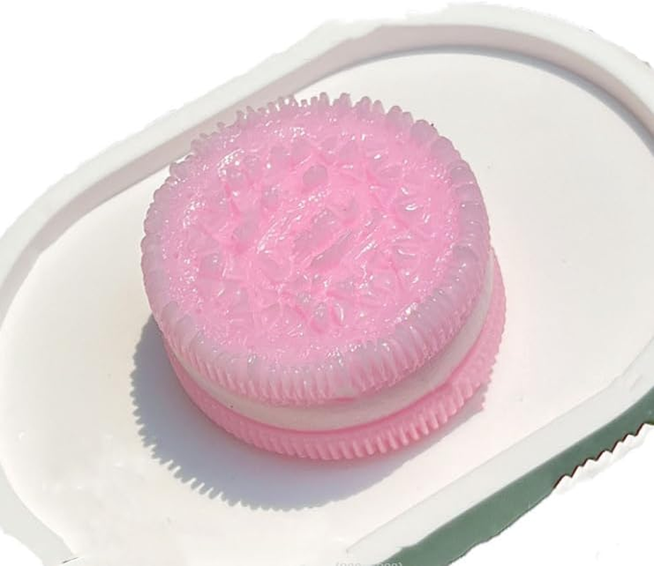 Oren Cream Sandwich Squishy Oreo Sticky,Oreo Squishy Toy,Squishy Oreos,Taba Squishy Oreo, for Birthday and Party (Pink)