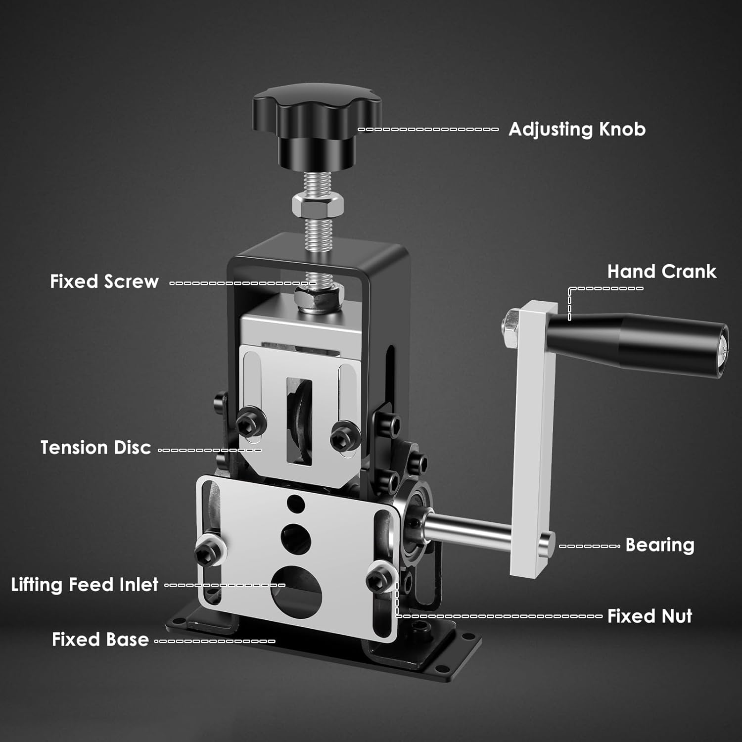 Manual Wire Stripper Machine, 0.06''-0.98'' Scrap Copper Wire Stripping Machine with Hand Crank or Drill Powered, Copper Wire Peeler Machine, Portable Aluminum Frame Wire Peeler image number 1