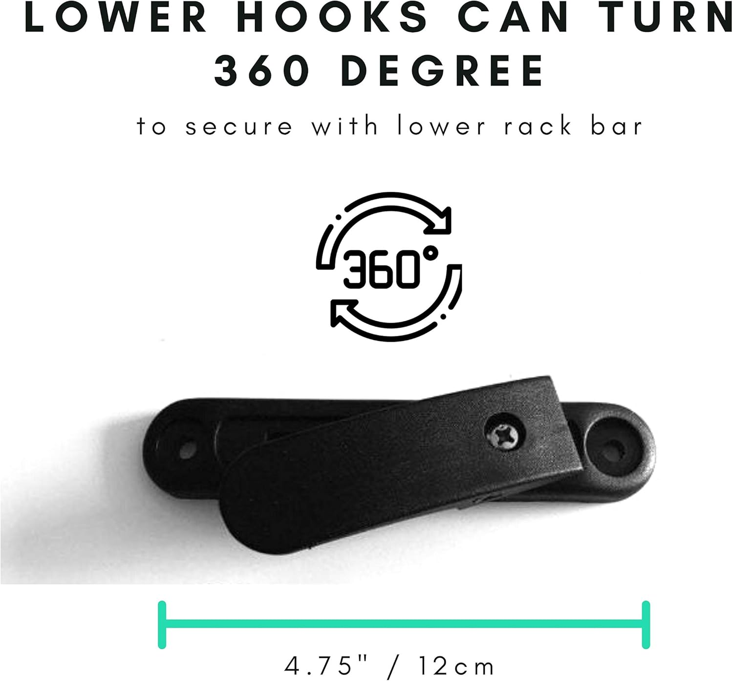 Vincita Bike Pannier Hardware Kit - to Convert Any Bag into a Bicycle Pannier Bag - Can Be Used with Rack Diameter up to 16 Mm- One Set of Pannier Mounting Attachment Hardware - Bicycle Accessories&hellip; image number 4