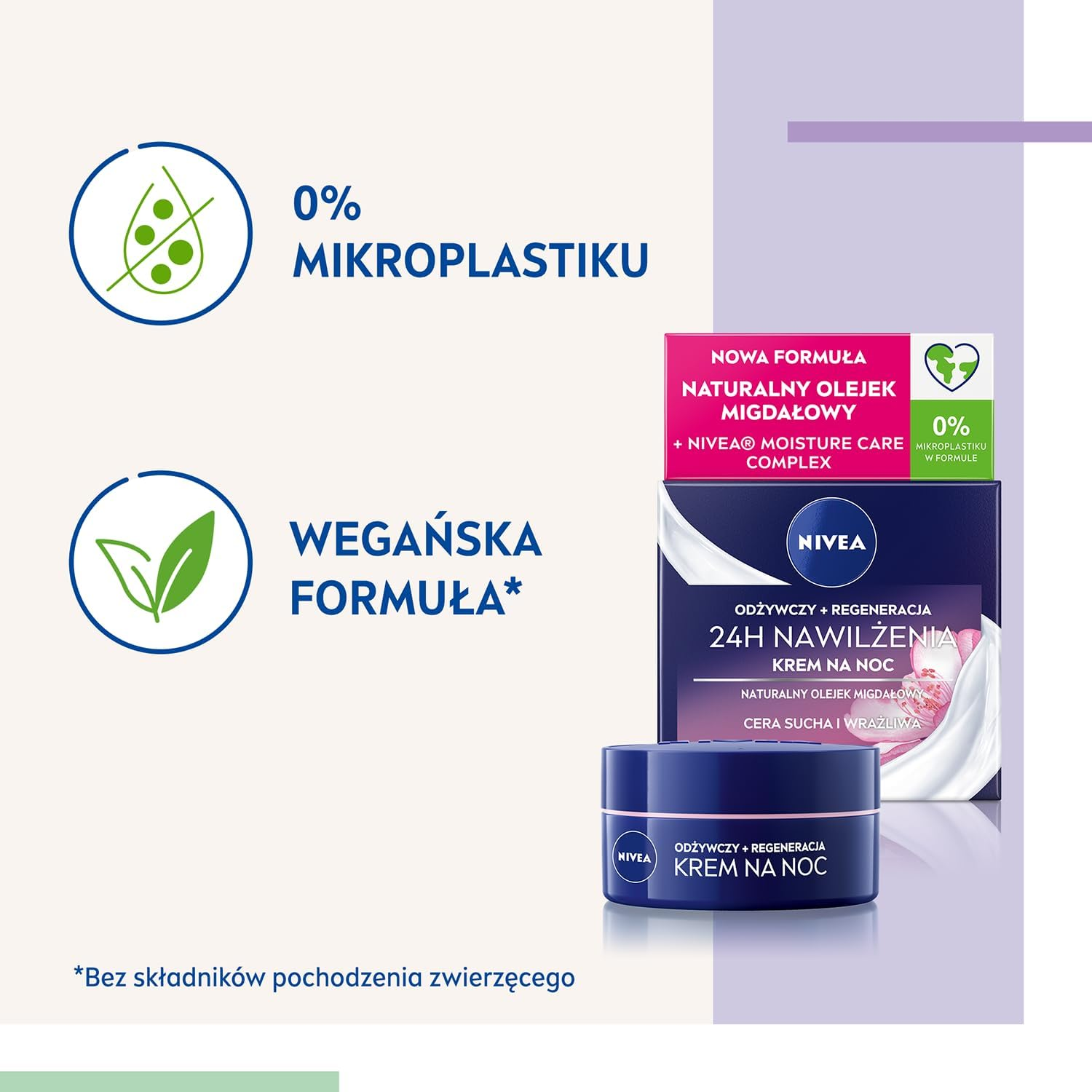 NIVEA Nivea 24H Beiena + Regeneration Nutrient Cream Dry and Sensitive 50 Ml image number 5