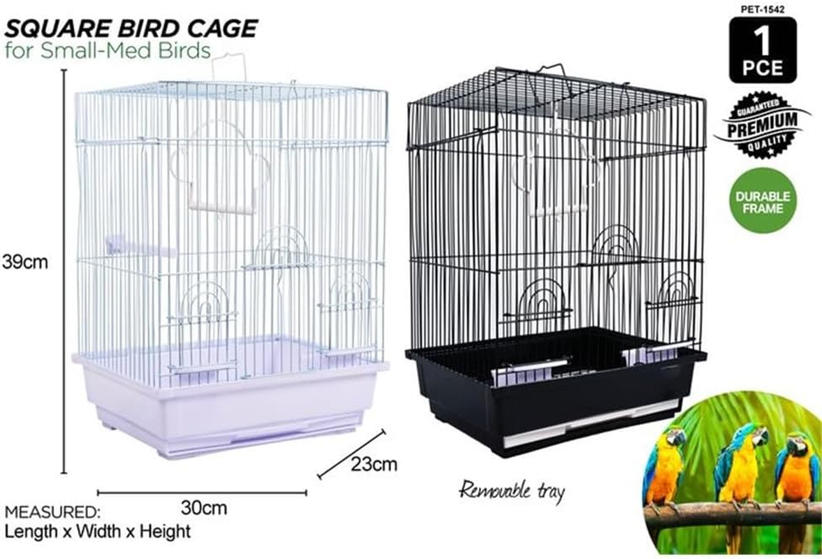 1SET Bird Cages Bird Cage Pet Cages Aviary Travel Budgie Parrot Toys Differnce Design/Size (1X 30X23X39Cm PET-1542) image number 3