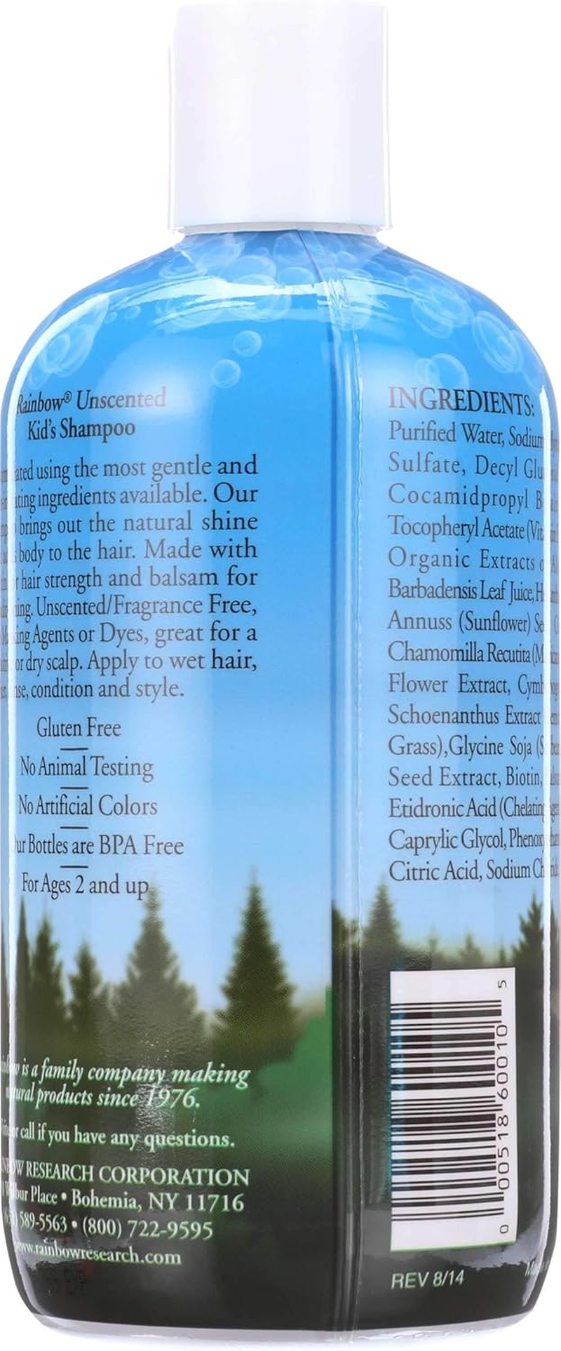 Rainbow Research 0562827 Organic Herbal Shampoo for Kids Unscented - 12 Fl Oz image number 1