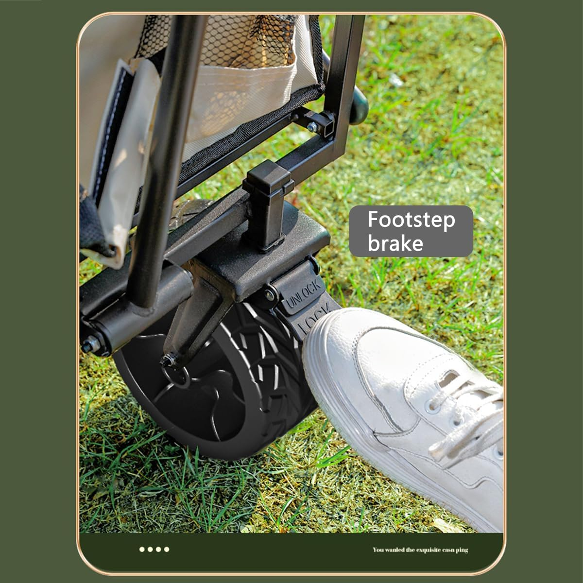 Collapsible Wagon Cart Foldable - Portable Heavy Duty Folding Beach Wagons with Wheels - Outdoor Utility Carts for Groceries, Shopping, Camping, Sports, Garden with Large Capacity - Black image number 5