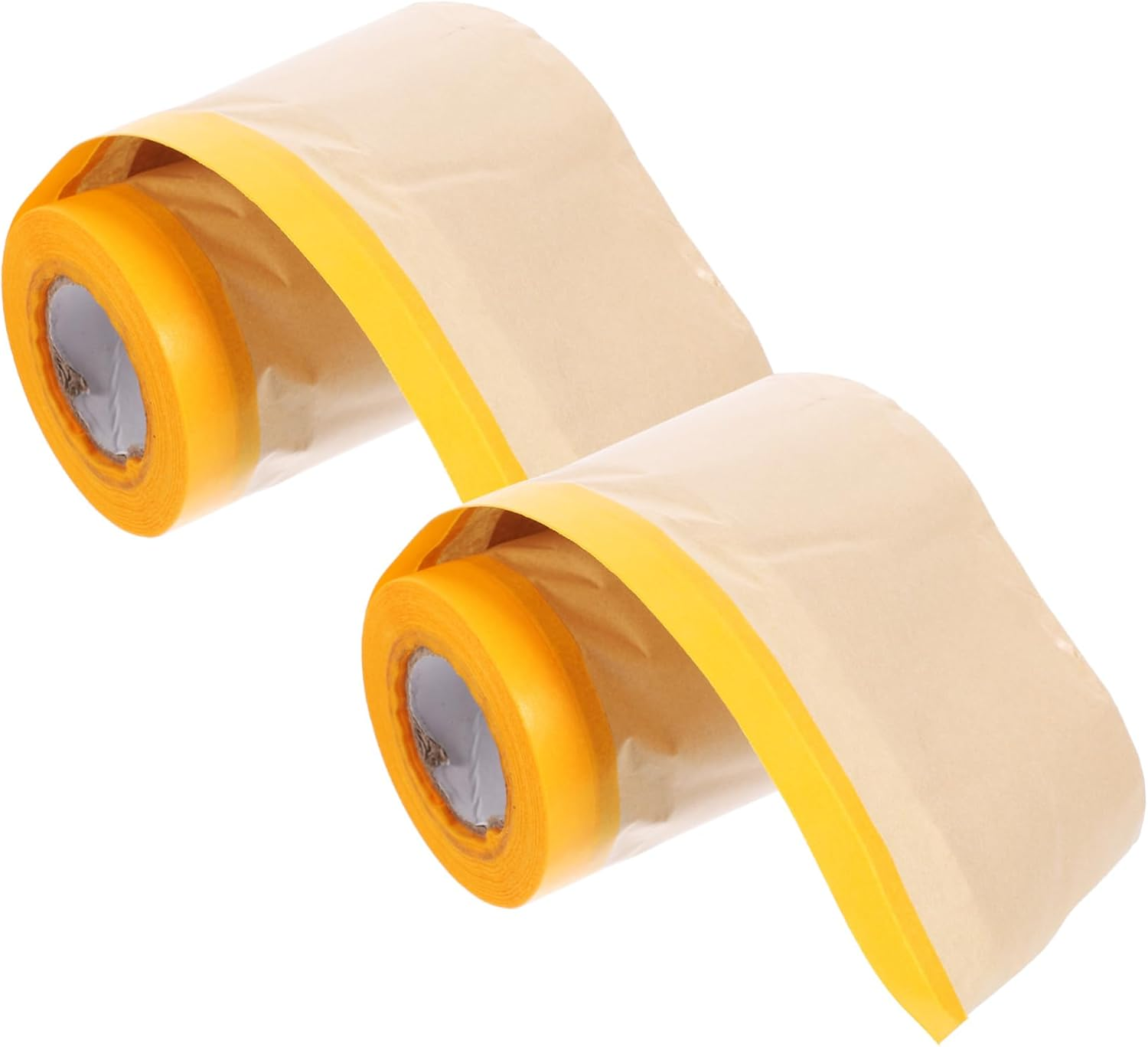 2Rolls DIY Adhesive Kraft Paper Masking Tape for Furniture Floor Multipurpose Paint Protection image number 2