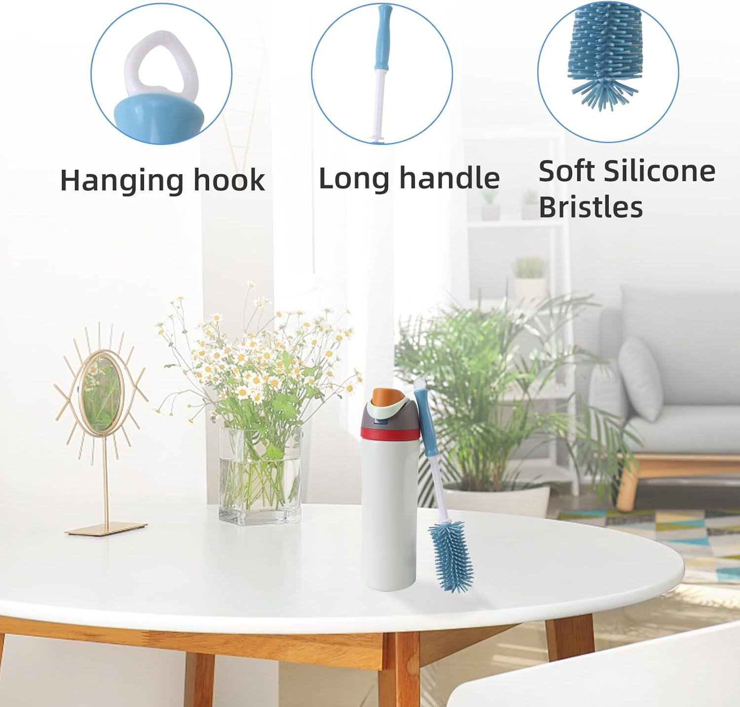 3 Pack Water Bottle Cleaner Kit for Owala 24Oz/32Oz/40Oz,Owala Brush and Straw Cleaner, Straw Cleaner Compatible with Owala Water Bottle, Owala Straw Cleaner Brush for Owala Water Bottle Straws image number 4