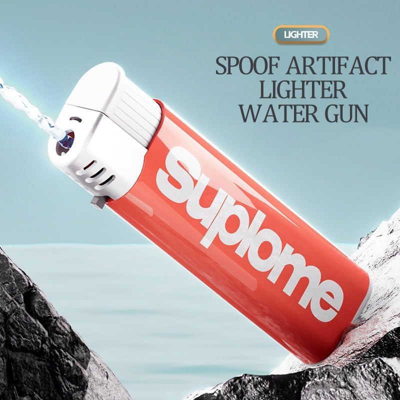 Spoof Artifact Lighter Water Gun Toy, 3 Colours, Fake Water Spray Lighter for Parties and Pranks (Mixed) image number 4