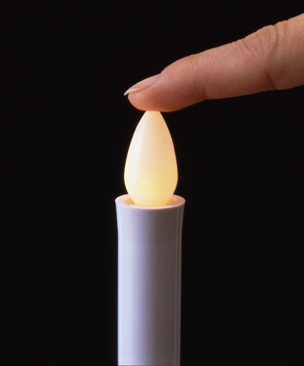 Smile Kids ARO-4202 Electric Candle with Candlestick, Safe Candle, Small, Gold, without Batteries image number 1