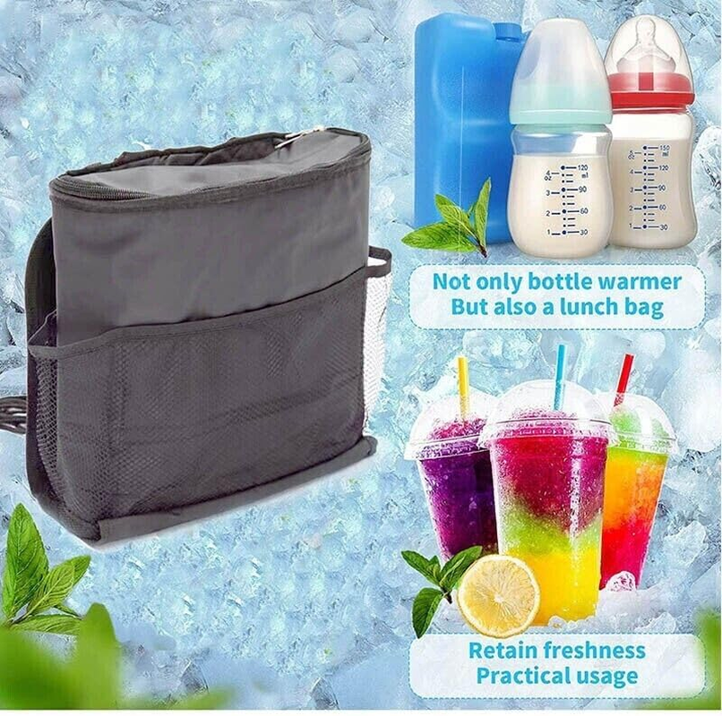 Car Seat Back Organizer Multi-Pocket Storage Bag with Heat Preservation Drink Holder - 1/2PCS image number 1