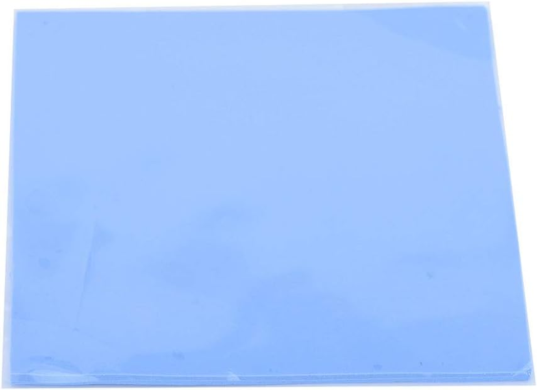100Mm X 100Mm X 3Mm CPU Thermal Pad, CPU Chip Heatsink Cooling Thermal Conductive Silicone Pad, for CPU Chip Heat Conduction or LED Heat Conduction - Blue image number 1