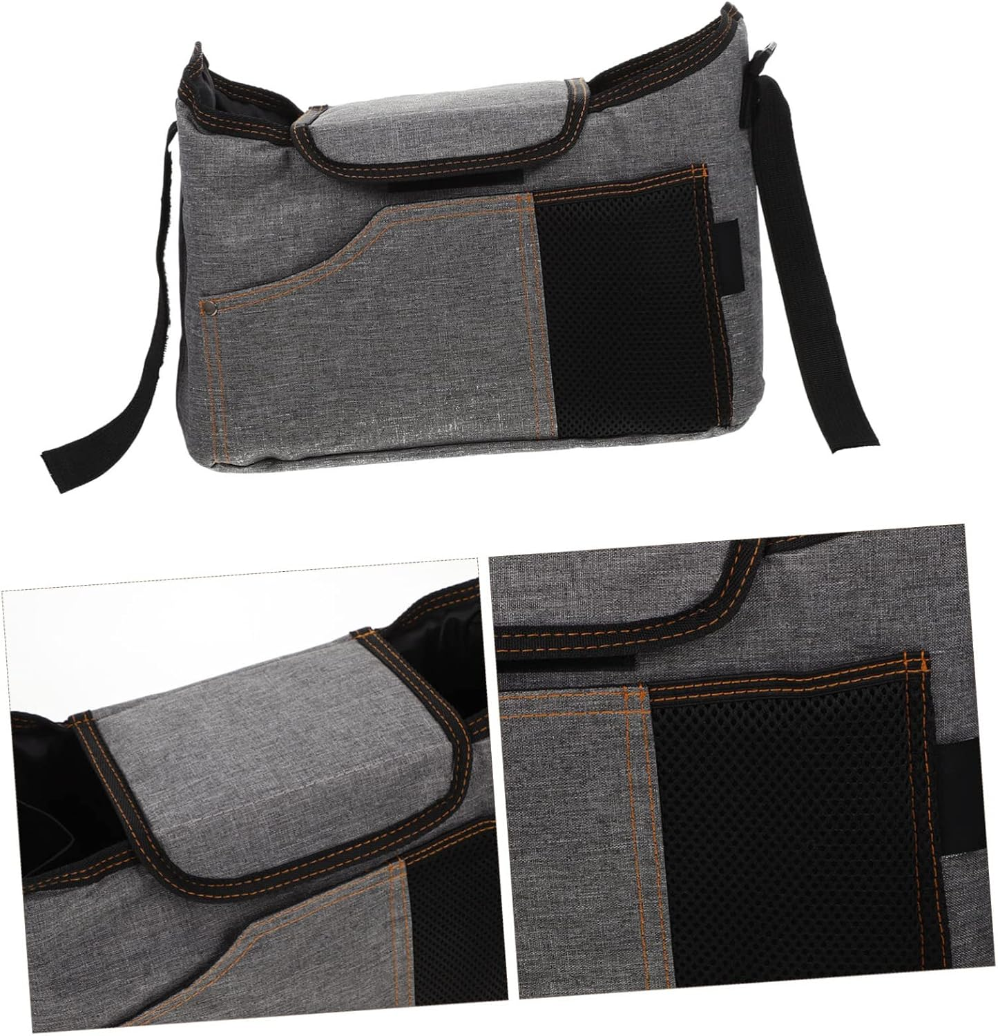 Stroller Hanging Pouch and Baby Diaper Bag Purse for Newborns, Adjustable Shoulder Strap, Waterproof Storage Organizer for Baby Supplies and Stroller Accessories image number 3