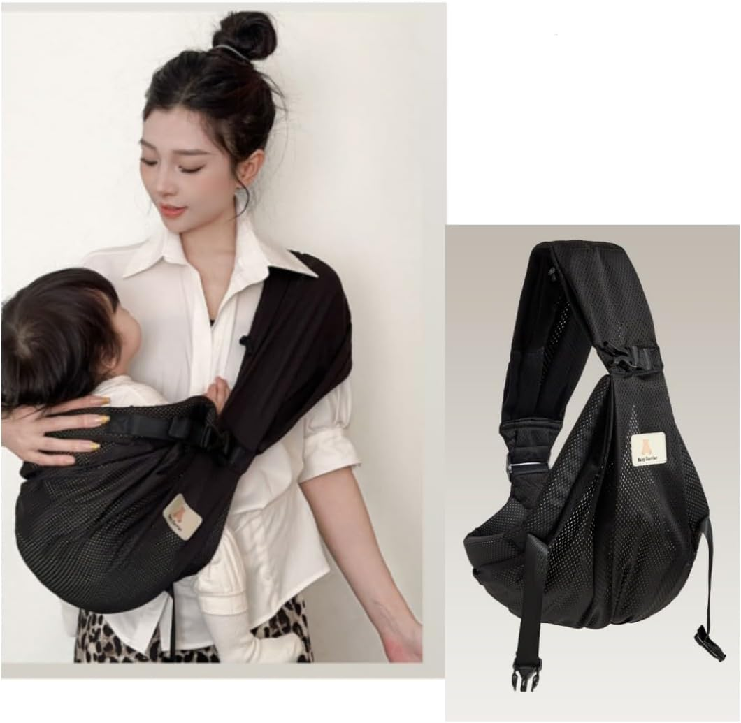 Baby Toddler Sling Carrier Lightweight Hip Slings Carrying Non-Slip Side Kid Holder Chest Wrap 0-12 Months Infants & Toddlers Newborn Sling, Nursing Outdoor Travel Breathable image number 3
