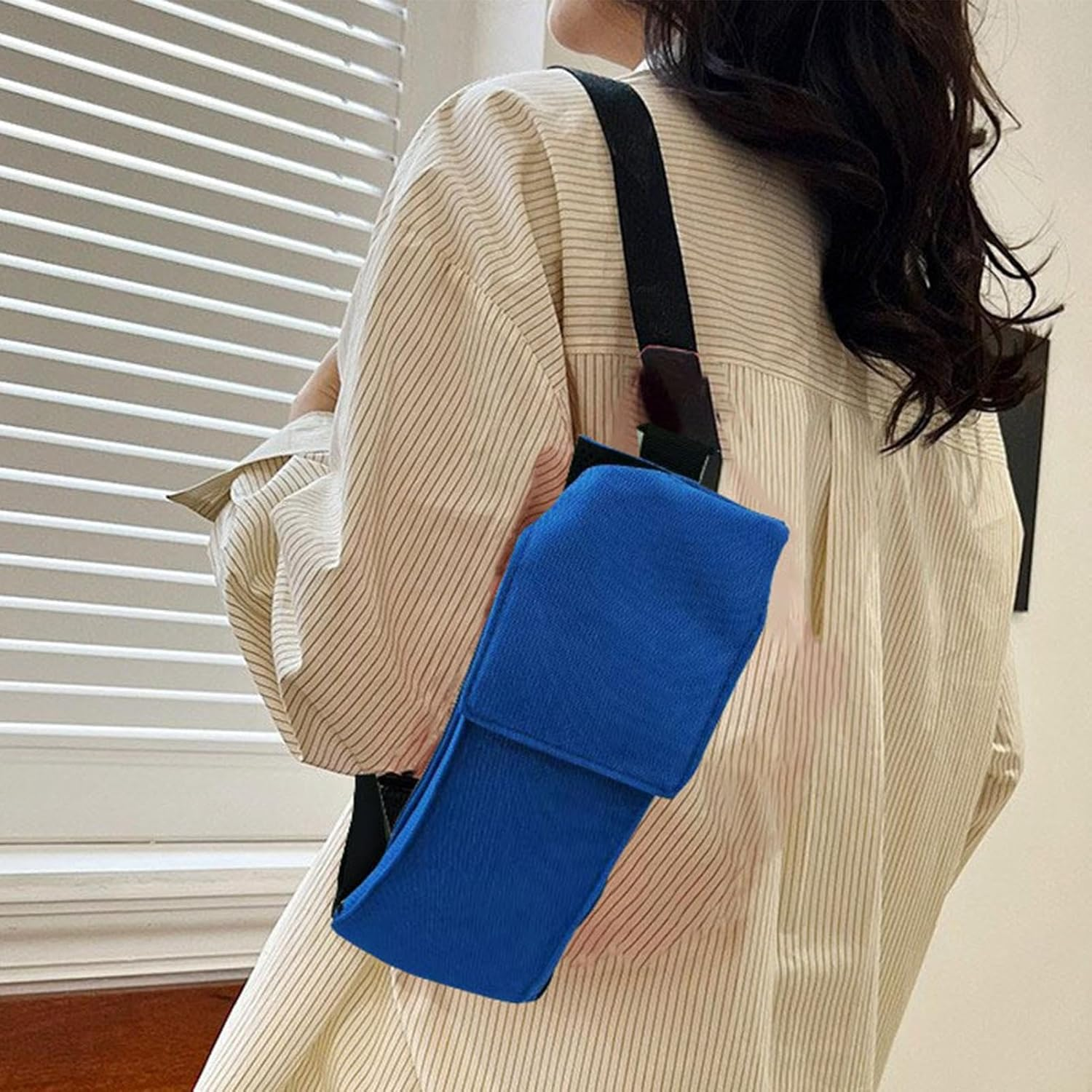 Cell Phone Purse | Phone Chest Neck Pouch,Portable Travel Purse,For Indoor Outdoor Workout Gym Running Fitness Cycling Hiking - Blue image number 2