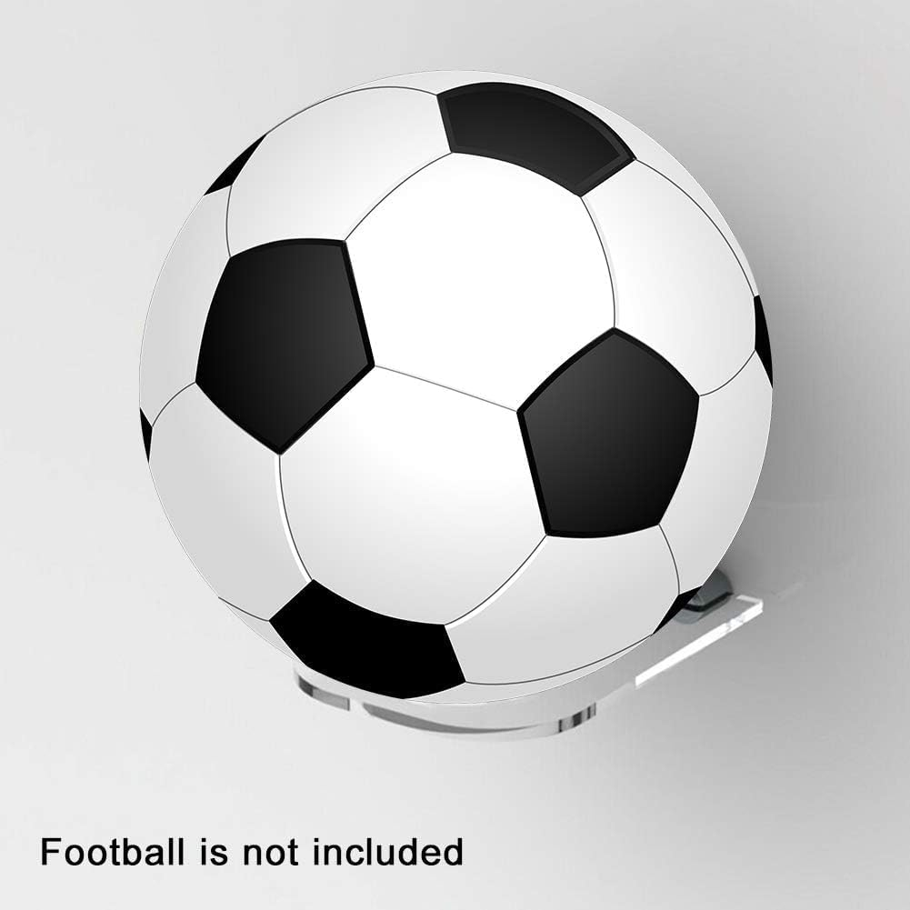 Acrylic Basketball Soccer Volleyball Rugby Football Rack, 2Pcs Acrylic Wall Mount Ball Holder Display Rack, Invisible Clear Ball Hanger Storage Stand for Soccer Volleyball Rugby, Clear image number 3