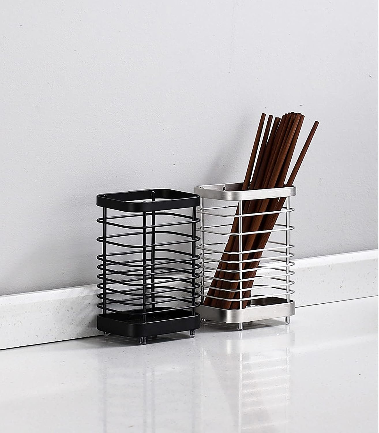 Generic 304 Stainless Steel Sink Organiser, Black, Kitchen Sink Drainer, 15 X 7.5 X 10 Cm, Compartmentalized, Countertop Use, Kitchen Organisation image number 3