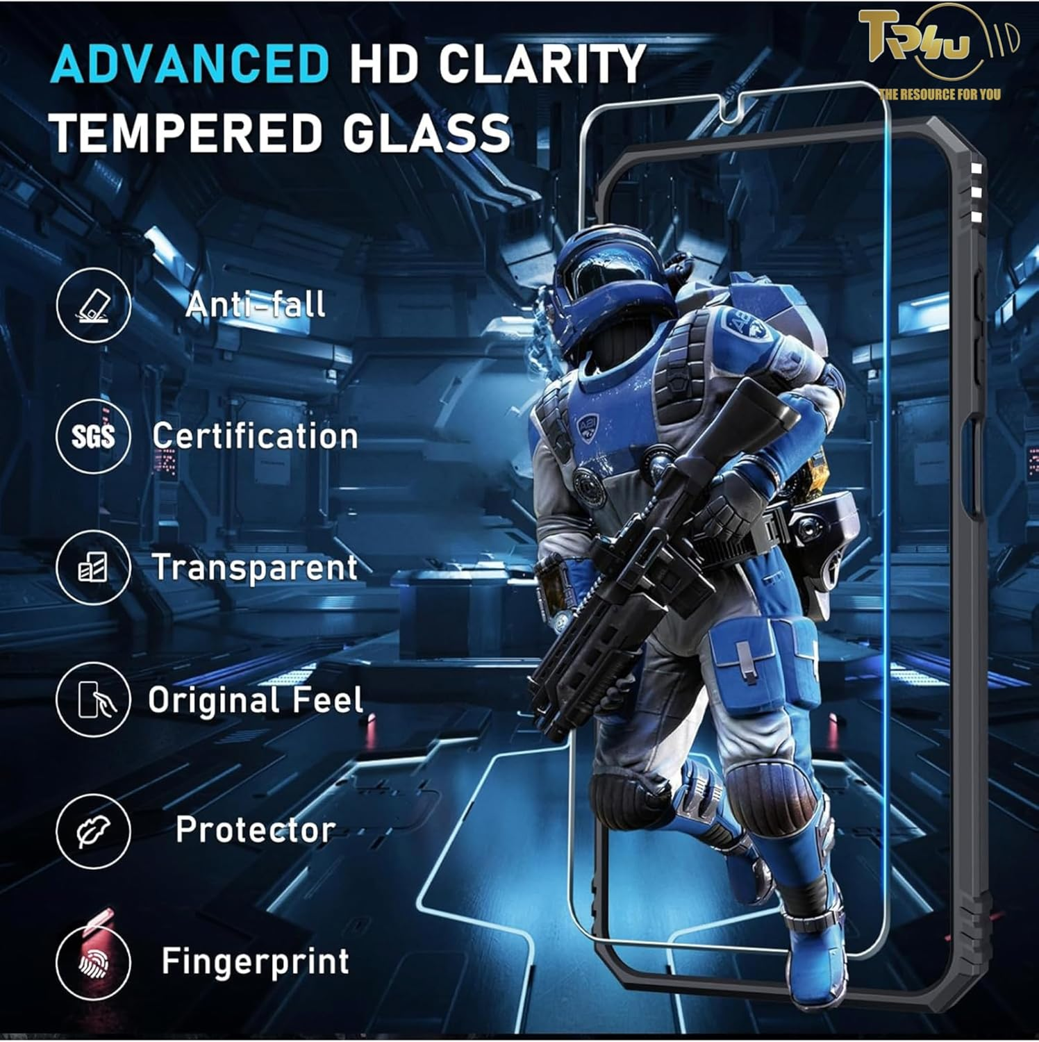 TR4U the Resource for You 2 in 1 Ring Kickstand Armor Case with 1-Pack Screen Protector Compatible with Samsung Galaxy A17 [Shockproof][Military Grade Protection] Protective Case for A17 (2025) image number 6