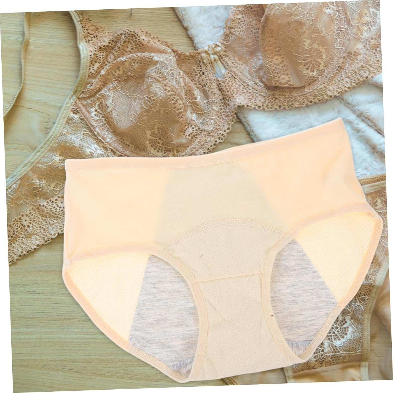 Gatuida 4Pcs Women'S Period Underwear Leakproof Cotton Briefs for Heavy Flow Days Soft Breathable Period Panties Rise for Daily Use image number 5