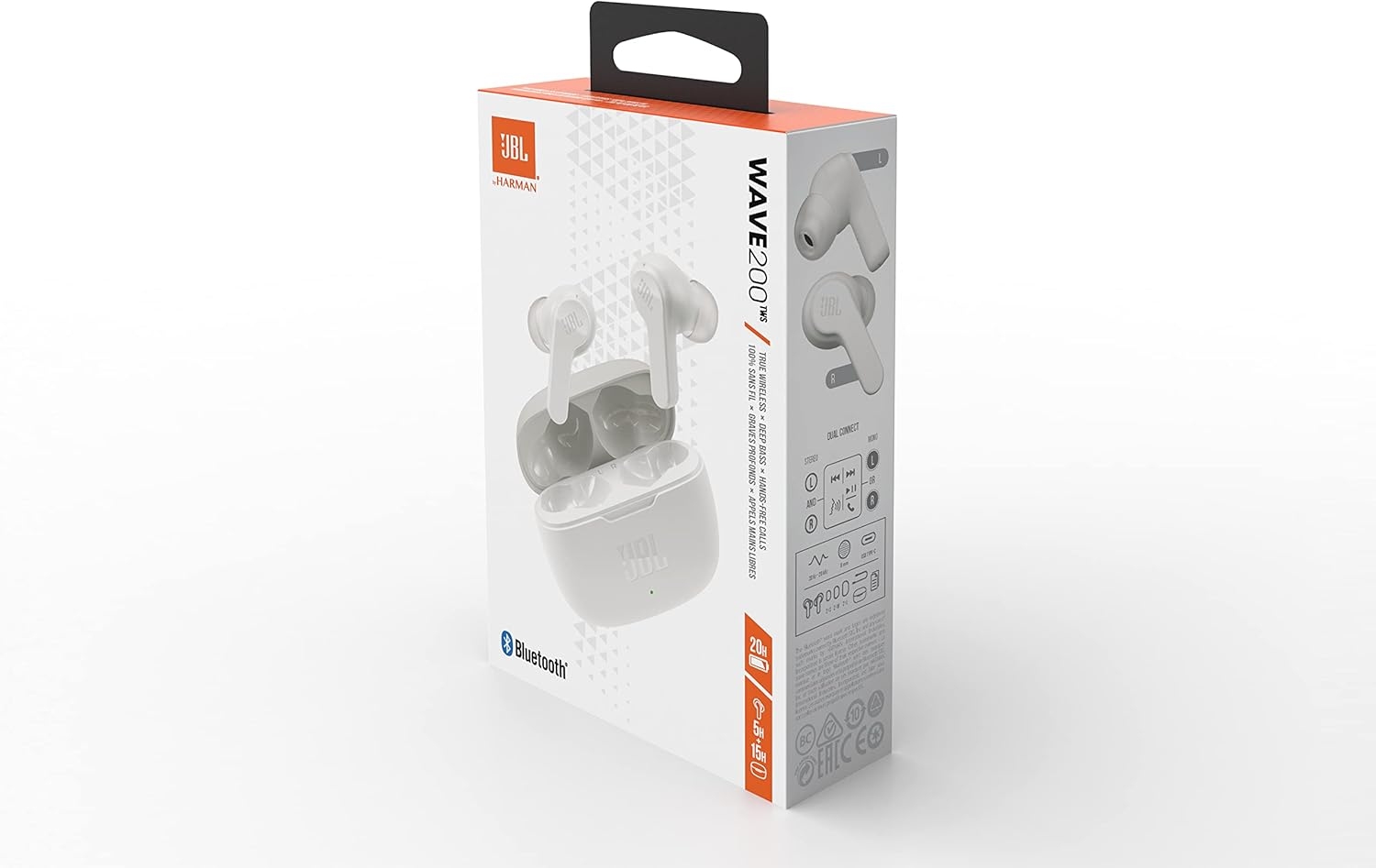 JBL Wave 200 True Wireless Earbuds White image number 1