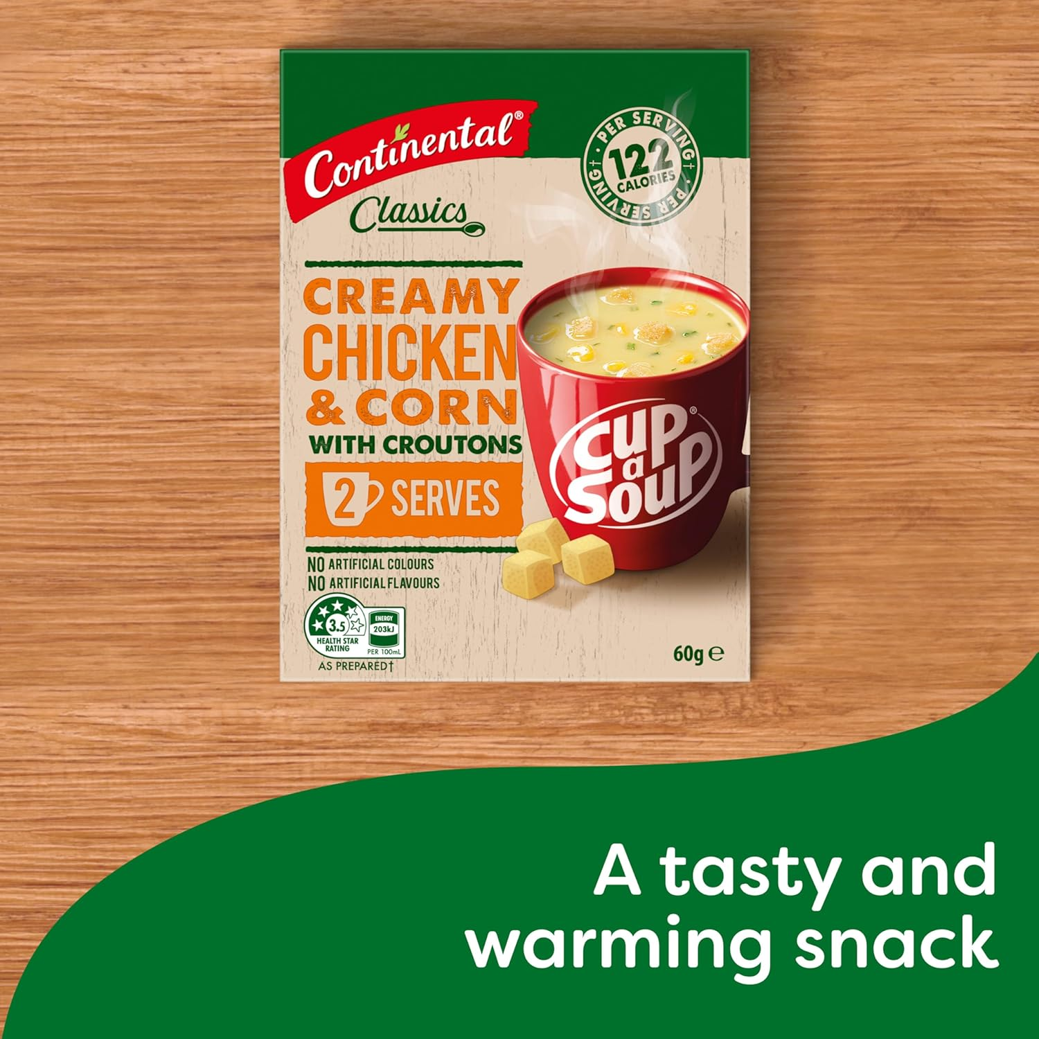 Continental Classics Creamy Chicken & Corn with Croutons Cup a Soup 60 G image number 2