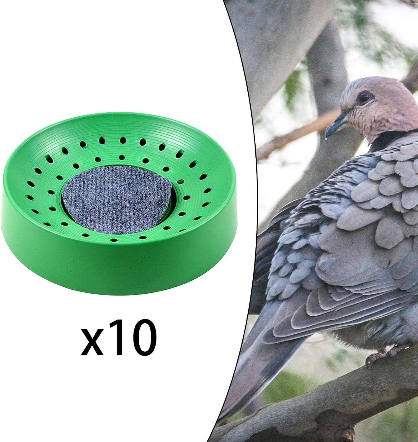 10X Plastic Pigeon Nest with Mat Nesting Bowl Pigeon Den for Quails image number 2