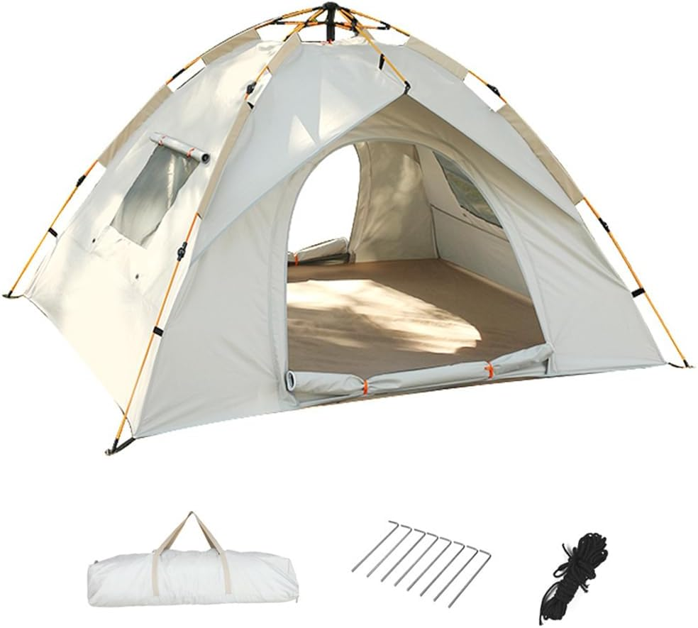 Camping Tent Automatic 2-3 Man Person Instant Tent Pop up Tent, Waterproof Windproof Outdoor Tent, Large Lightweight 4 Seasons Tent for Hiking Backpacking Travel image number 5