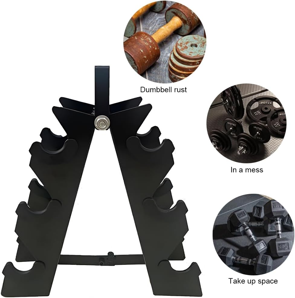 Dumbbell Rack, 3-Layer A-Type Dumbbell Rack, Portable Dumbbell Stand, Small Home Fitness Dumbbell Placement Rack, Dumbbell Holder Storage Rack for Fitness Home Gym image number 4