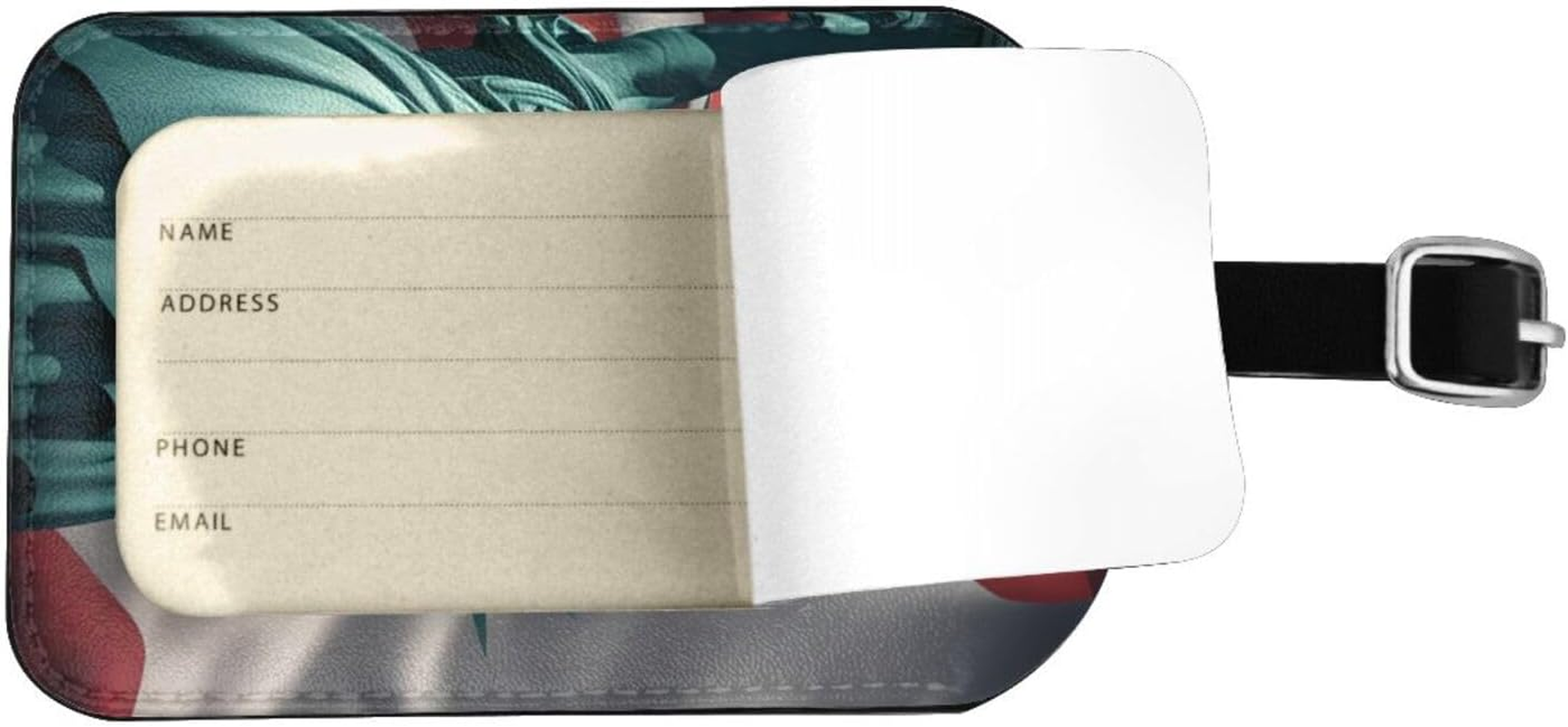 Statue of Liberty Flag Print Elegant Tag Stylish Tag Luggage Tag 4.3 X 2.76 Inch for Suitcases Travel Bags image number 1