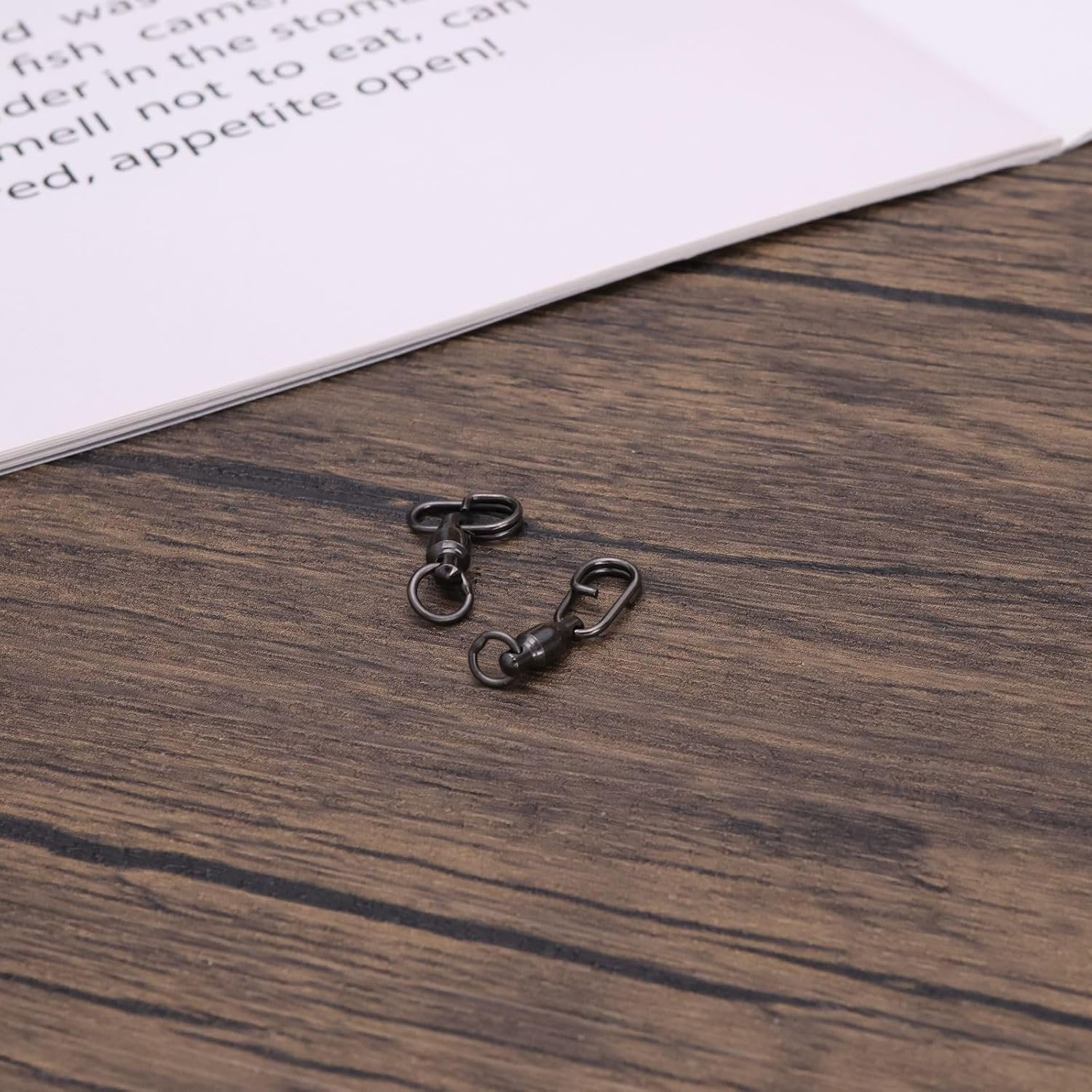 30PCS Fishing Ball Bearing Swivels Stainless with Oval Split Rings for Saltwater Fresh Water Split Ring Lures Connector High Strength Snap Swivels Quick Connector image number 2