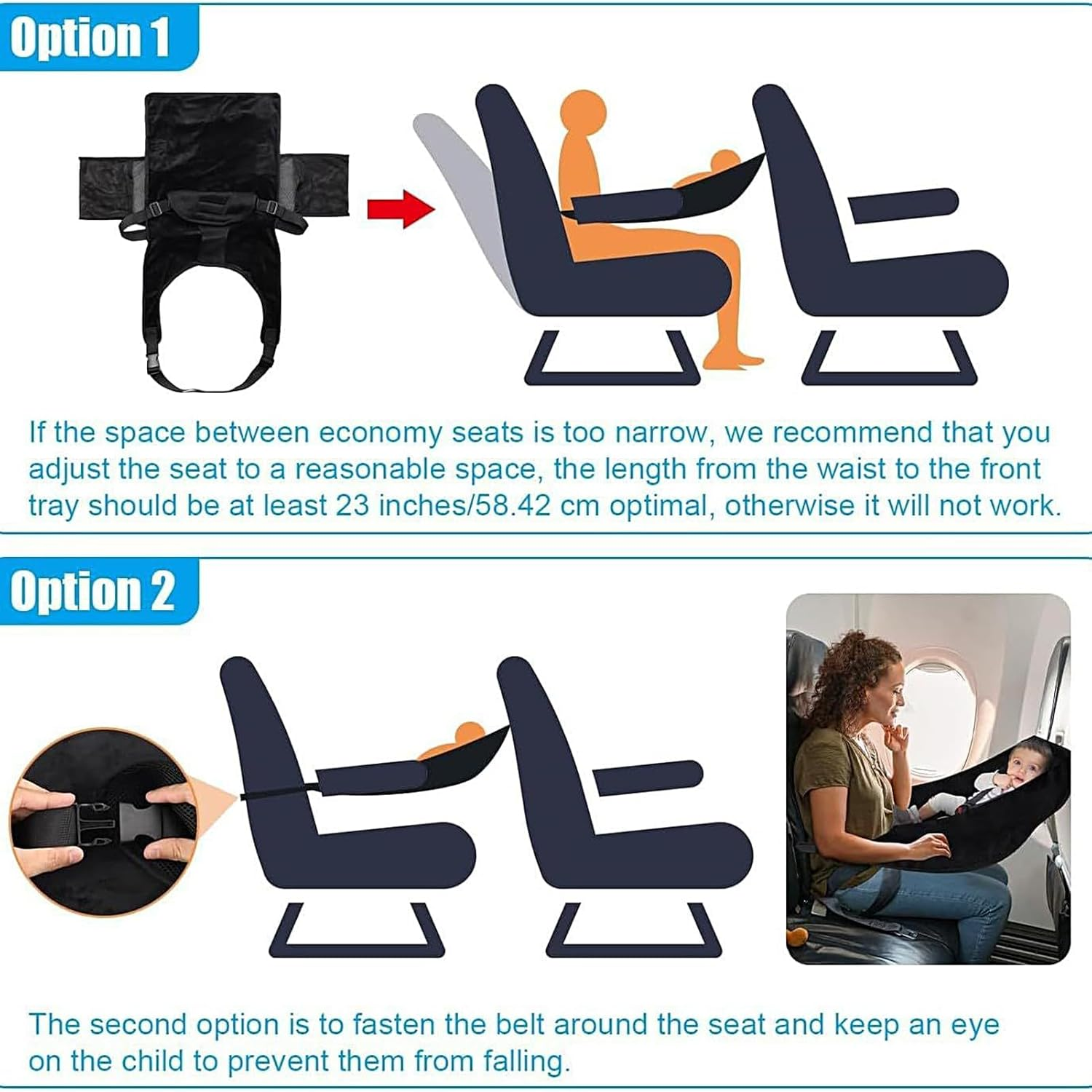 Toddler Airplane Bed, Portable Travel Toddler Bed Essentials, Soft Airplane Seat Extender for 1-4 Years Old, Lightweight and Compact for Airplane, Car, and Family Trips (Black) image number 6