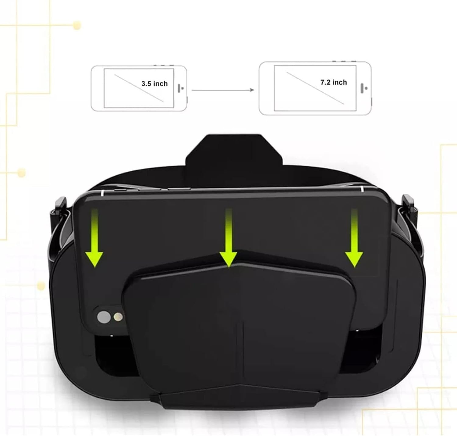 3D VR Virtual Reality Headset, Great Vision and Support Myopia, Compatible Mobile Phone, Full Screen Display, Game Stimulation, Intimate Gift image number 3