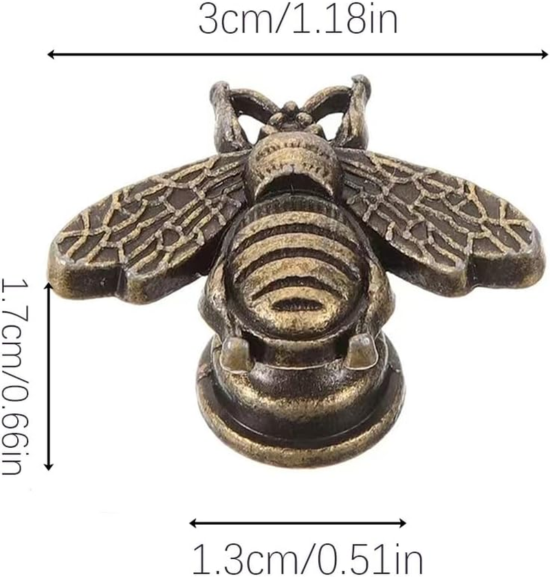 LXLM Cabinets and Drawers Knobs 10 Pcs Vintage Gold Drawer Knobs Metal Bee Shape Knobs Kitchen Cabinet Knobs Antique Brass Cabinet Knobs Handle Cabinet Knobs, as Shown 1 image number 2