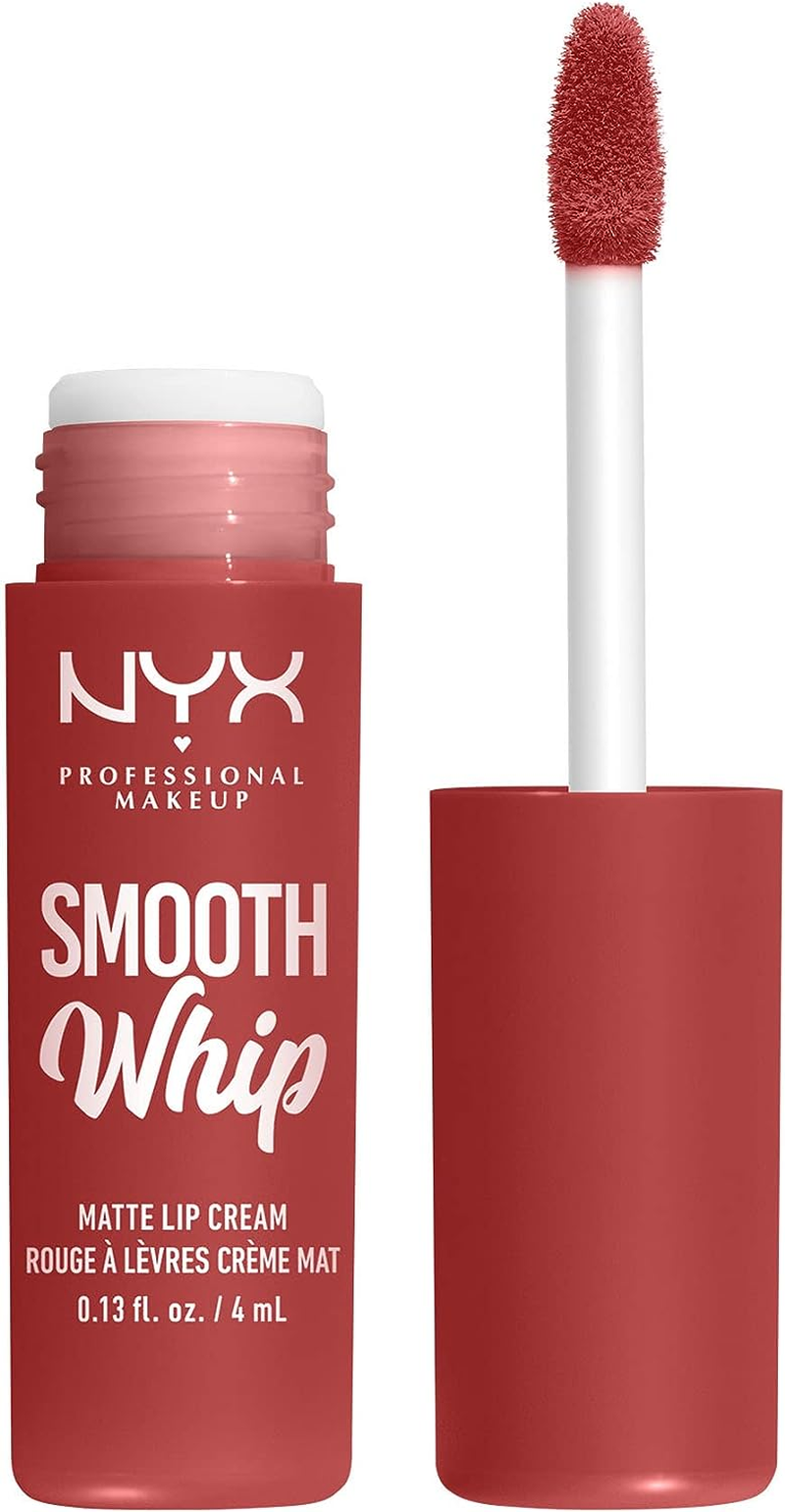 NYX PROFESSIONAL MAKEUP Smooth Whip Matte Lip Cream, Vegan Liquid Lipstick - Fuzzy Slippers (Warm Plum)
