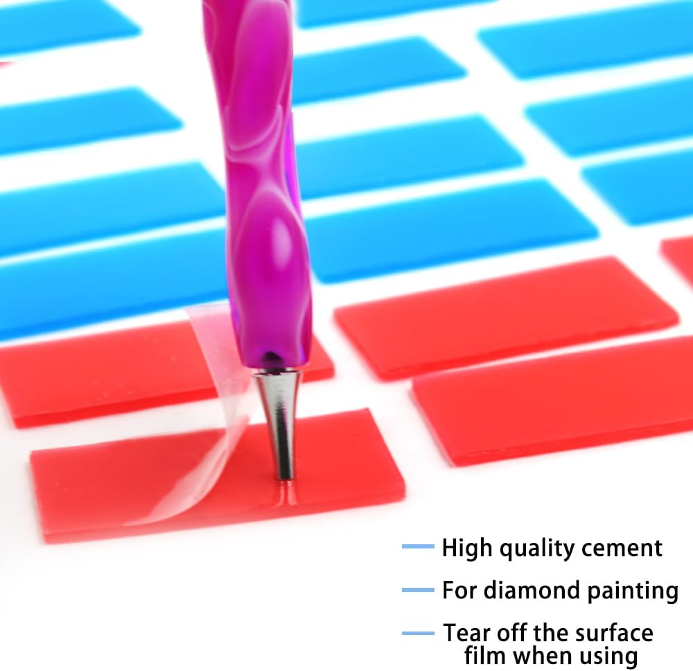 AFUNTA Diamond Art 60 Pieces Diamond Painting Kits Clay Diamond Painting Kits Cross Stitch Painting Kits Red Blue image number 6