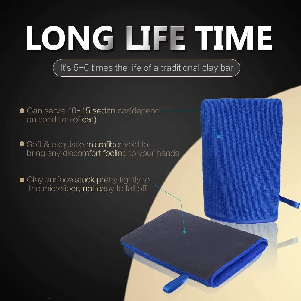 Car Clay Mitt, Car Clay Bar Mitt, Surface Prep Mitt, Finish Clay Bar Mitt Wash Mitt Clay Eraser Mitt for Car Detailing and Polishing Clay Bar Tool (1 Piece) image number 6