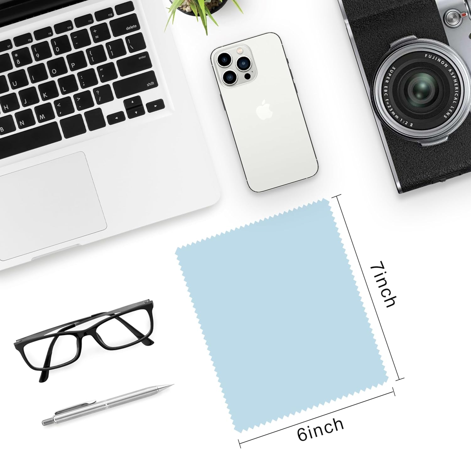 6 Count 200Gsm Extra Thick Lens Cleaning Cloth for Eyeglasses, Lens & Screen, Individually Wrapped Scratch-Free Streak-Free Eye Glasses Cleaning Cloth for Sunglasses, Camera Lens, Iphone Screen image number 6