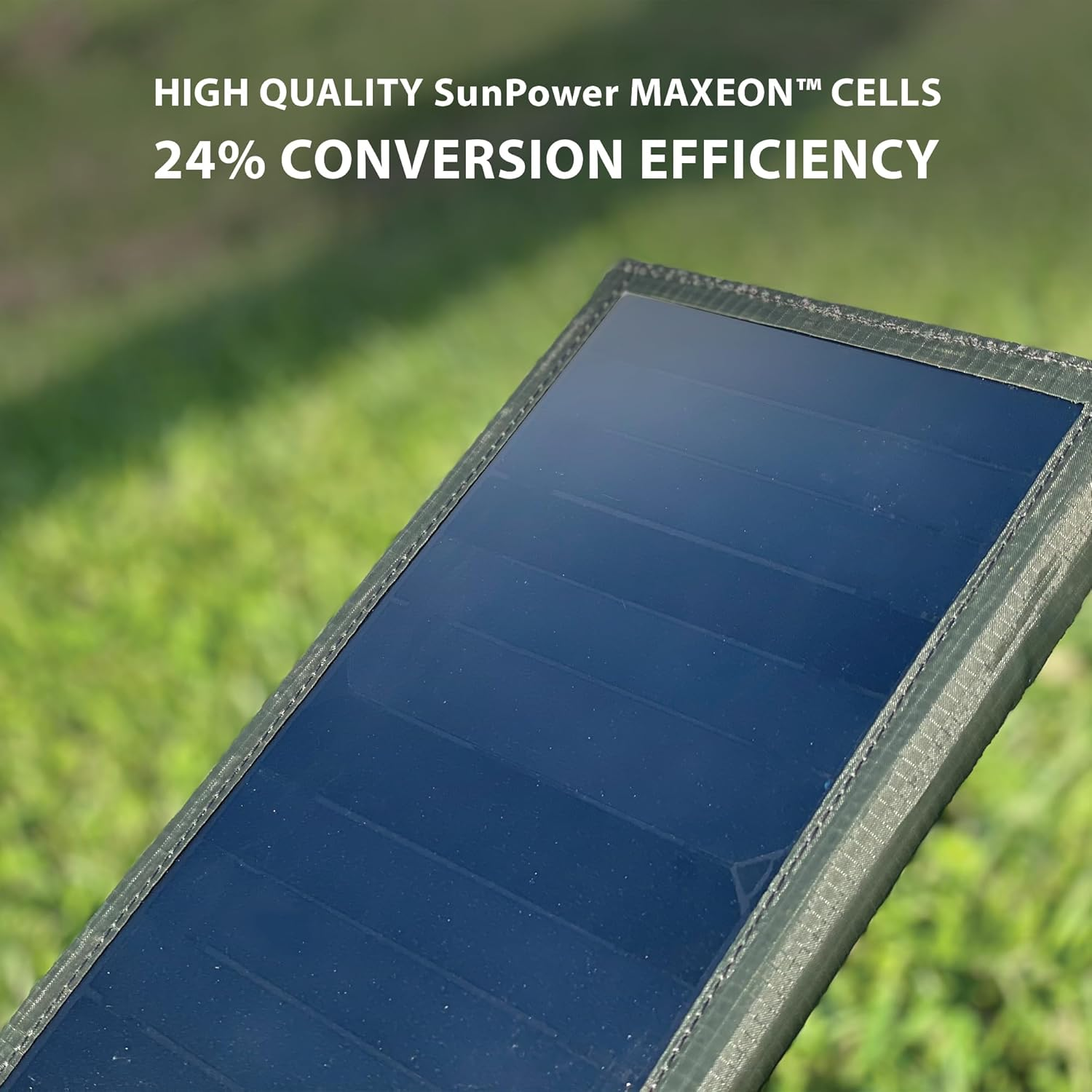 ELECOM NESTOUT Portable Solar Panel, Dual USB-A Ports, 28W Power Generation Charger for Phone Camping, Durable Water-Resistant Ripstop Nylon, Foldable Lightweight, Adjustable Stands (4-Panel) image number 3