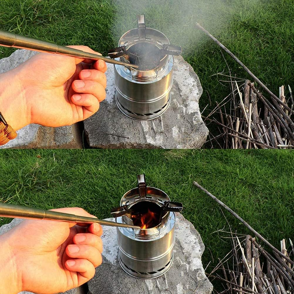 2 PCS Stainless Steel Collapsible Fire Blower Tube, Orange, Fireplace, Barbecues, Campfire image number 3