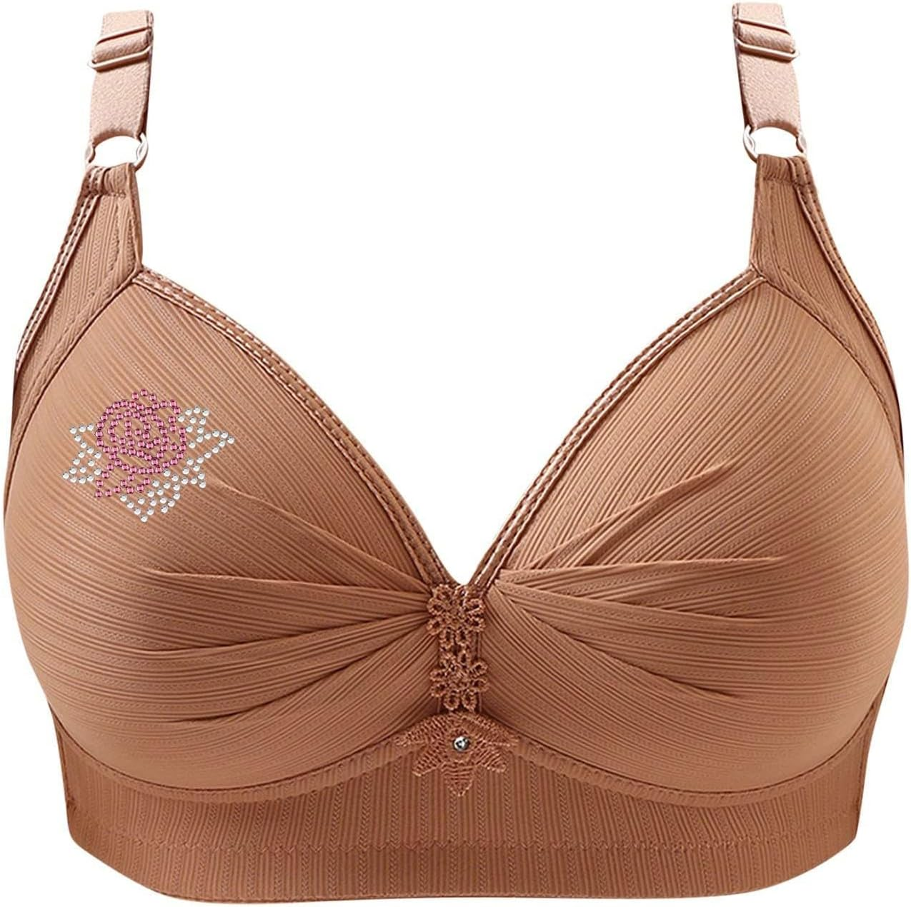 Sticker Bracelet Kit White Strapless Bra Bralettes T Shirt Bras Women Wired Front Fastening Sexy 34D Pasting Womens Non Large Bust Ladies Packs of 2 Maternity Pregnancy Supportive