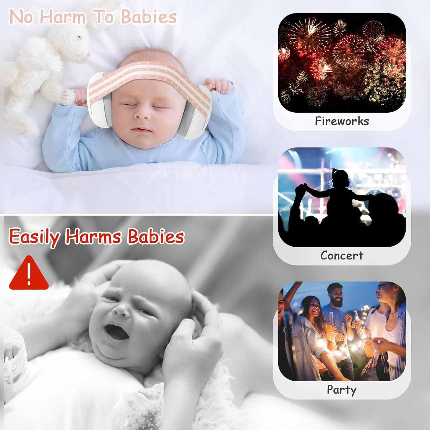 Yunking Baby Ear Muffs Noise Protection for Infant and Babies up to 36 Months - Noise Cancelling Headphones for Ear Protection, Sleep, Travel image number 3