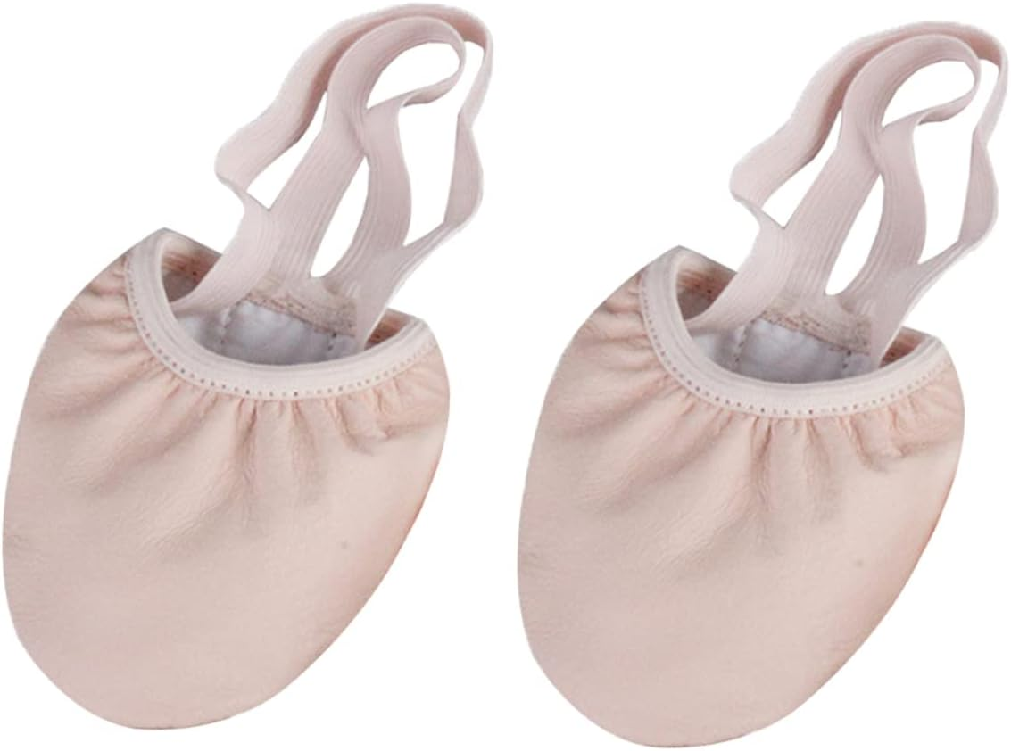 NOLITOY Professional Ballet Toe Shoes Half Sole Leather Dance Shoes for Women Size 33 (S) Elastic Band Ballet Dance Footwear for Adult