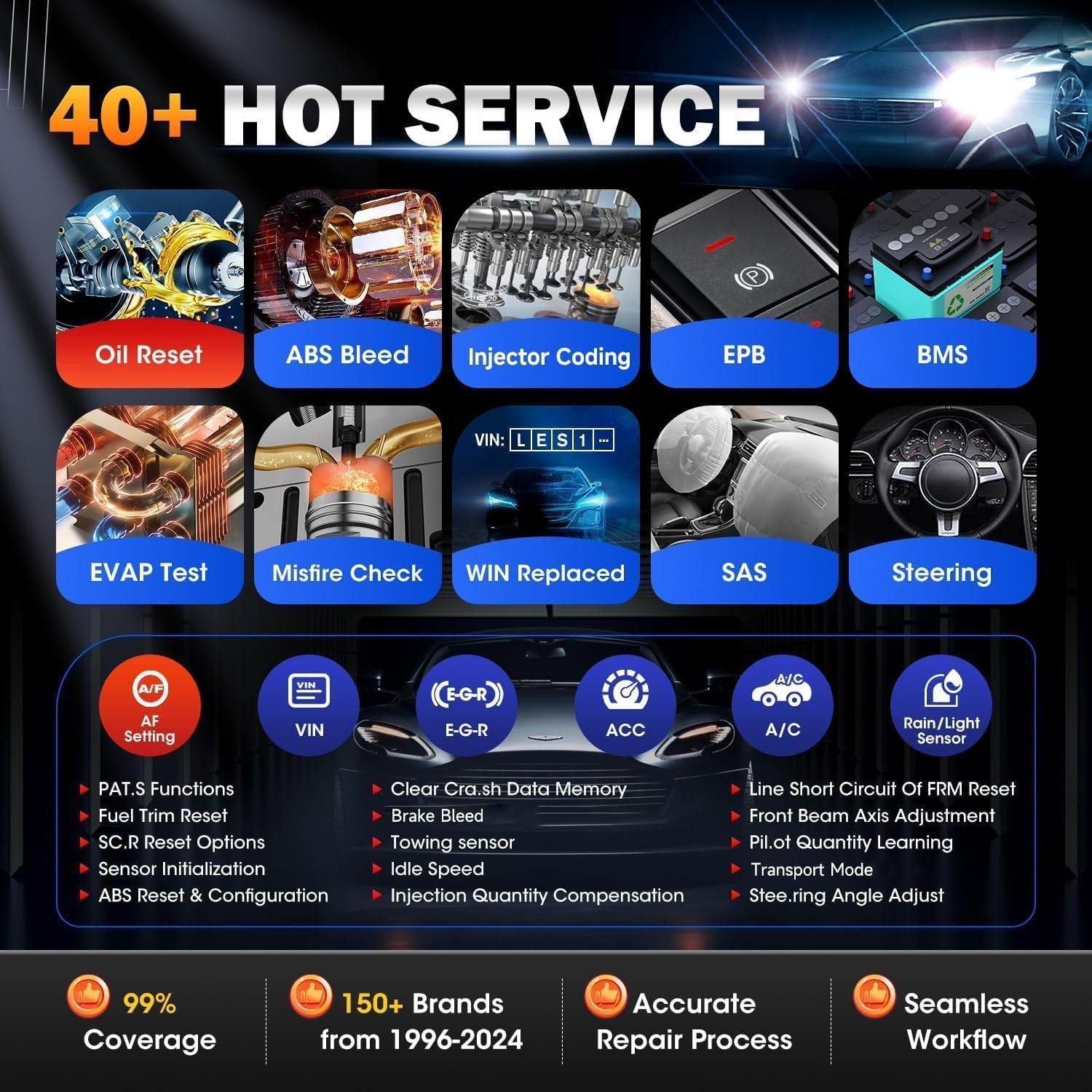 Autel Scanner Maxicom MK900BT, 2025 MK900-BT V2.0 Bidirectional Diagnostic Tool, 8In up of MK900 MX900 MK808S MK808BT MX808S MK808Z, 3000+ Active Tests, 40+ Service, CAN-FD&DOIP, All System, FCA 11 OS image number 1