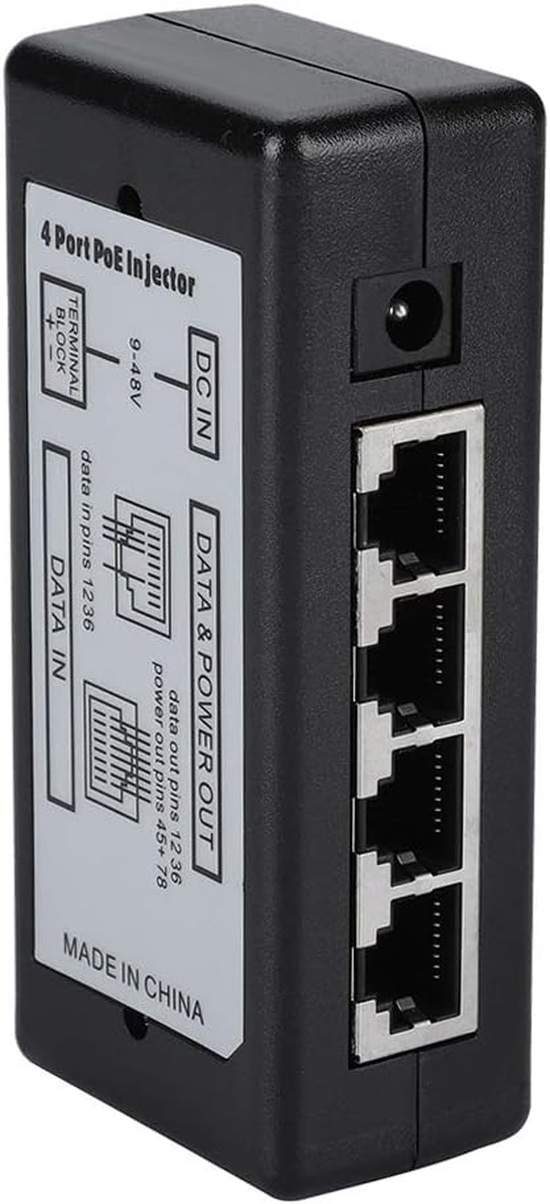 POE Ethernet Power Supply 4 Port POE DC 12V-48V Power Adapter Injector for IP Camera 802.3Af/802.3At Device image number 5