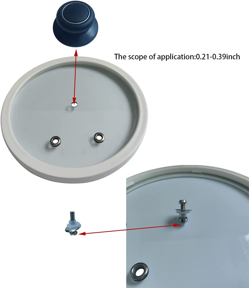 1 Pack Pot Lid Replacement Top Knob - Heat Resistant, Black - 4 Pack image number 5