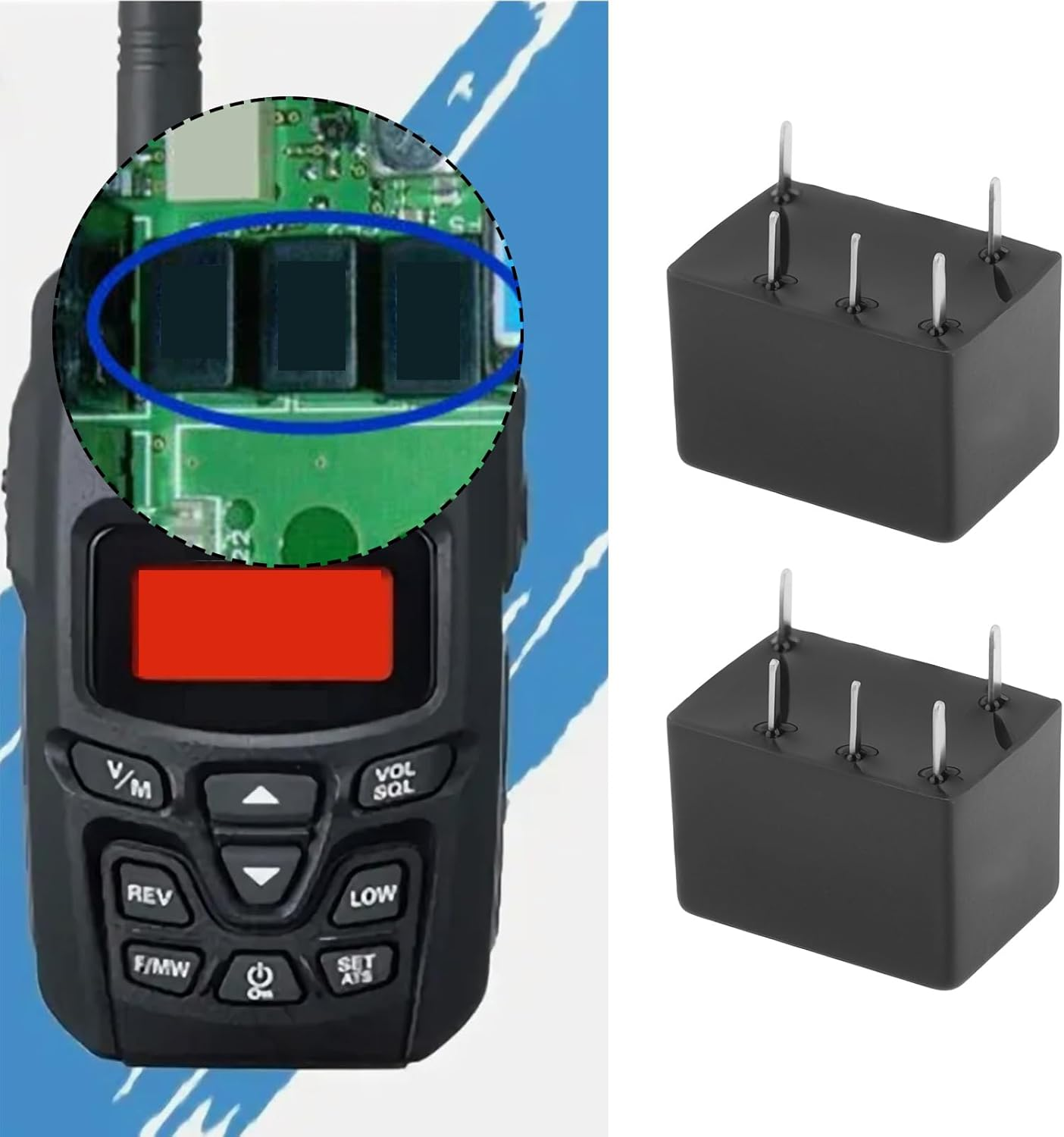 6Pcs Ceramic Filters CFWM455E LTM455G LTM455HW Compatible with Yaesu TOKO A55GV TOKO A55EV image number 1