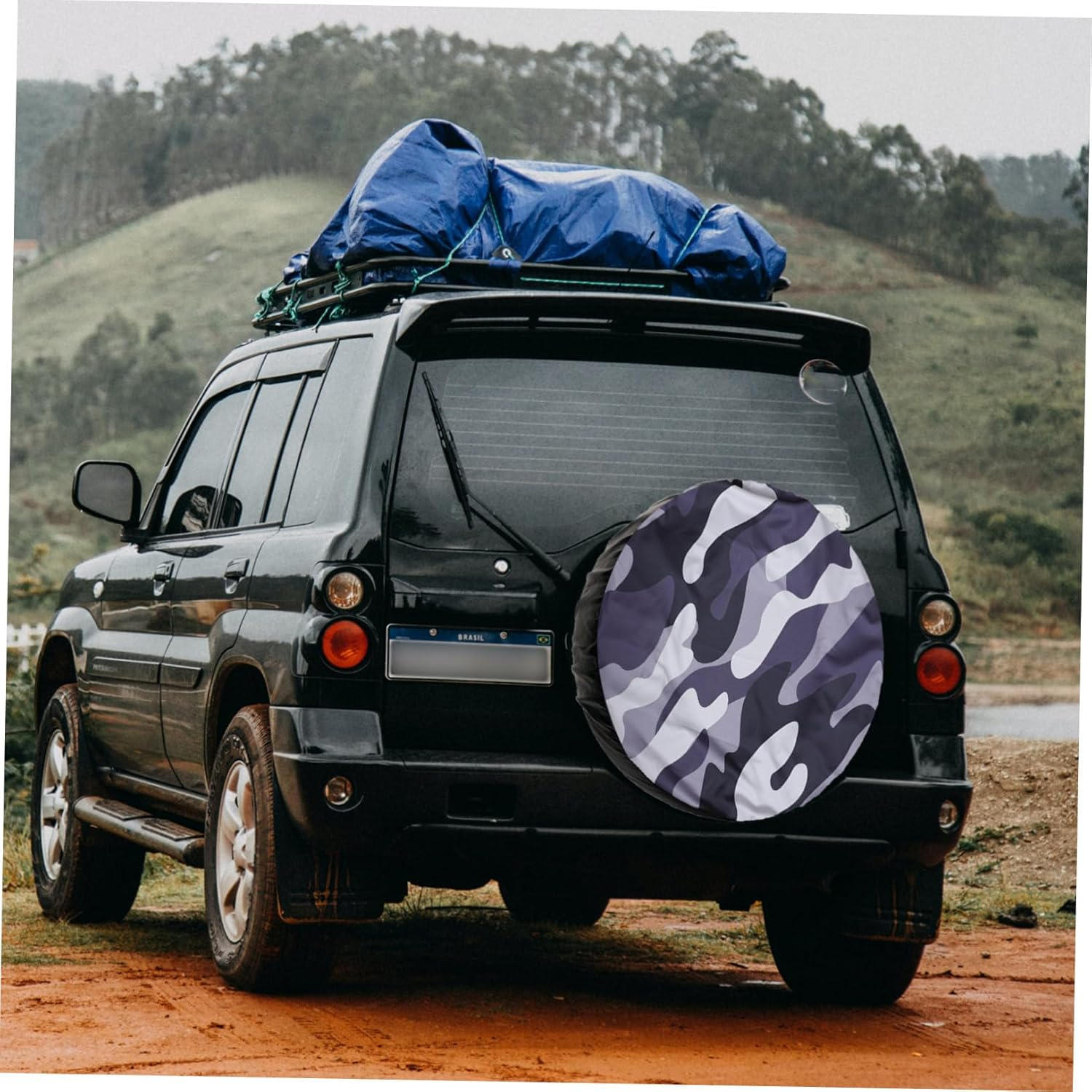 Generic Car Case 70Cm Camouflage Spare Tire Cover Rv Wheel Covers Waterproof Weatherproof Sturdy Material image number 3