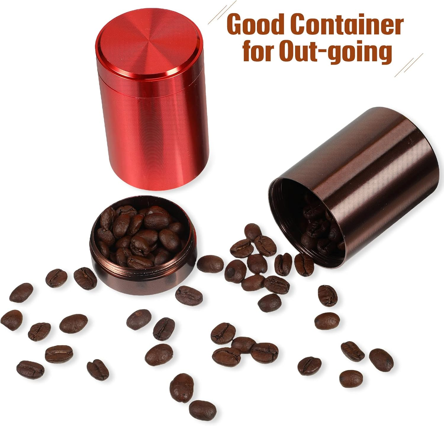 Roshtia 5 Pcs Portable Alloy Containers Multipurpose Waterproof Storage Containers Jar Airtight Containers Metal Tins for Tea Coffee Spices Traveling image number 3